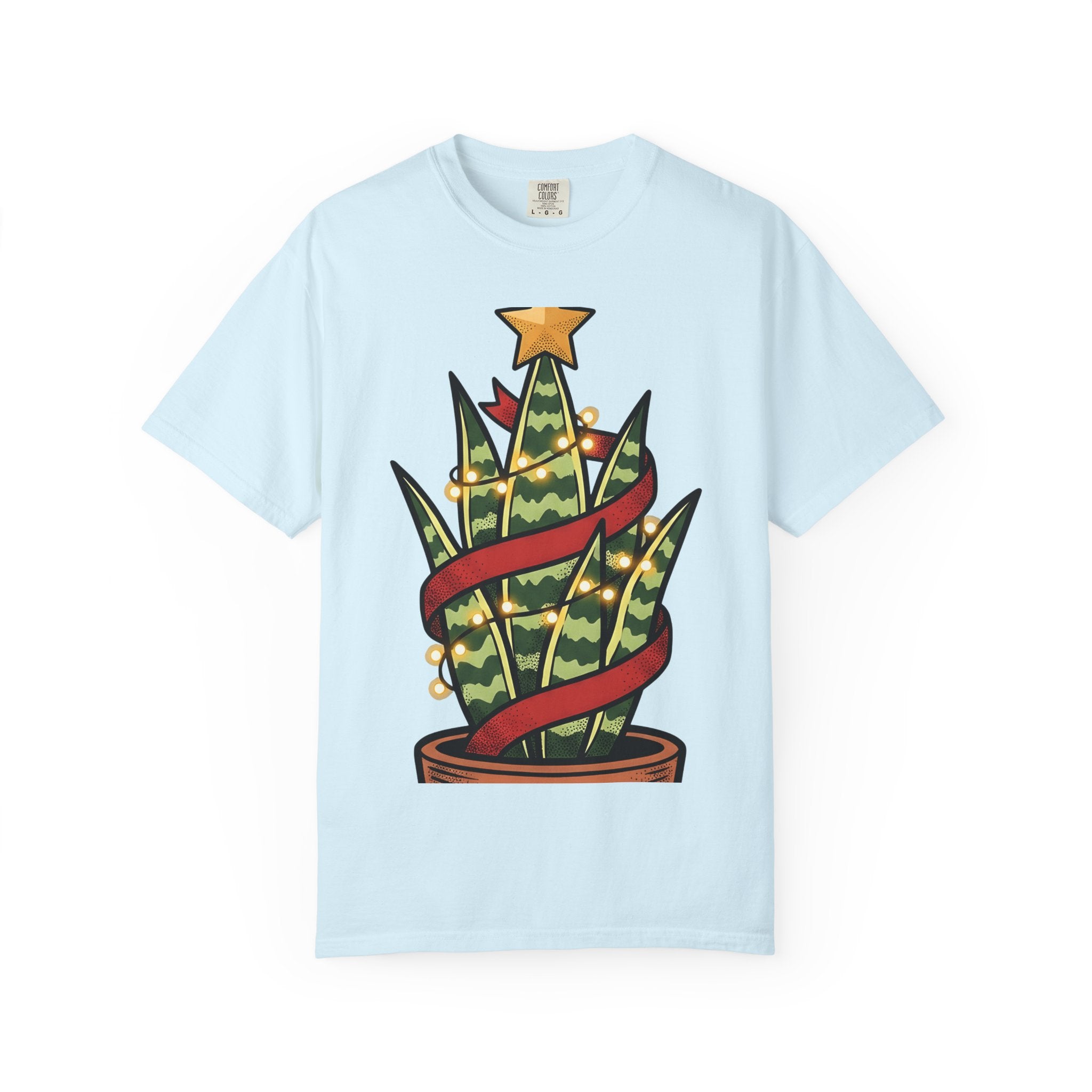 Christmas Cactus Shirt Cute Holiday Gift Women Cartoon Tee Thanksgiving Cactus T-Shirt Kawaii Fan Cartoon Tshirt Christmas Graphic Vintage