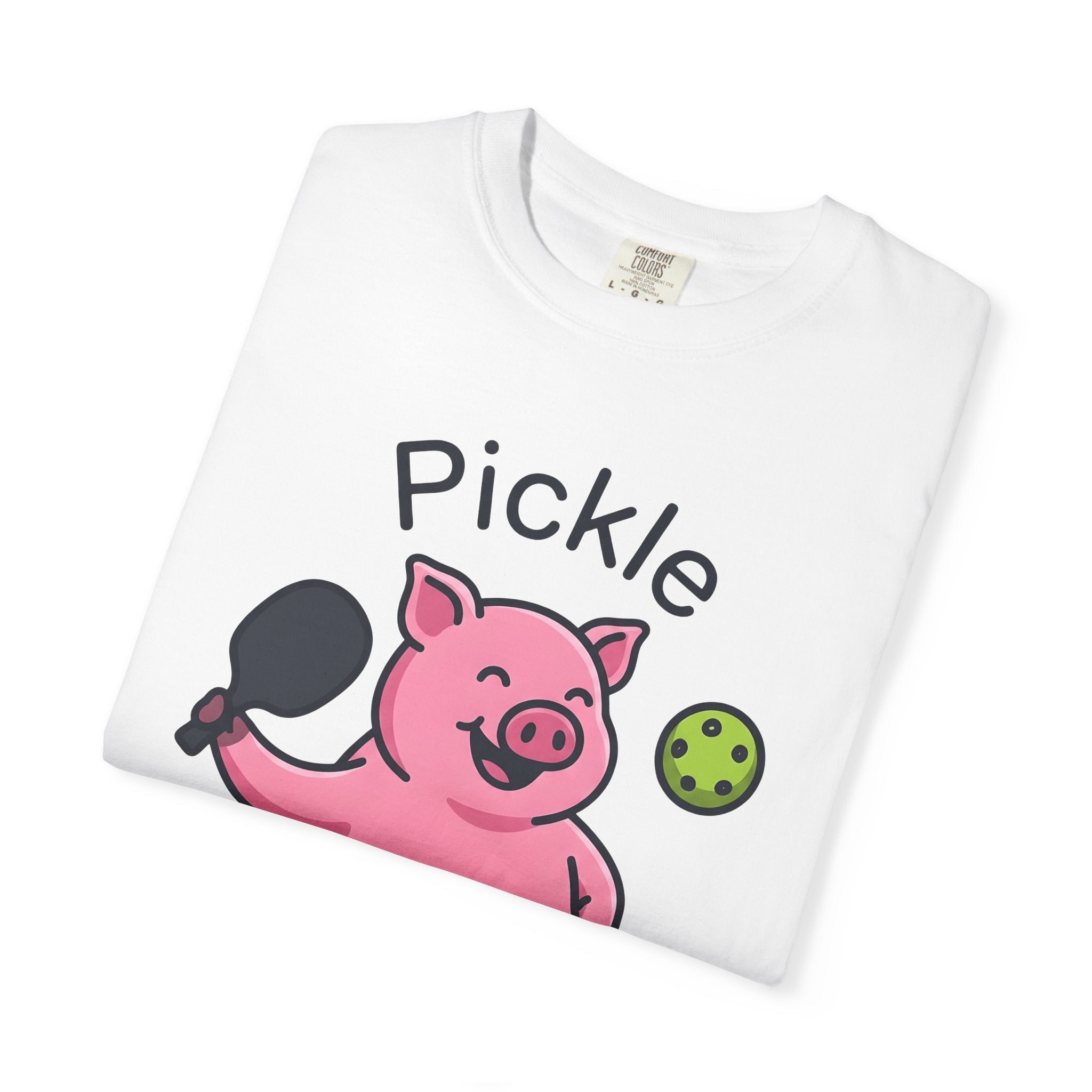 Pig Pickleball Shirt Funny Creatures Gift Women Drawing Tee Pickleballer T-Shirt Humor Fan Illustration Tshirt Striking Paddle Tshirt