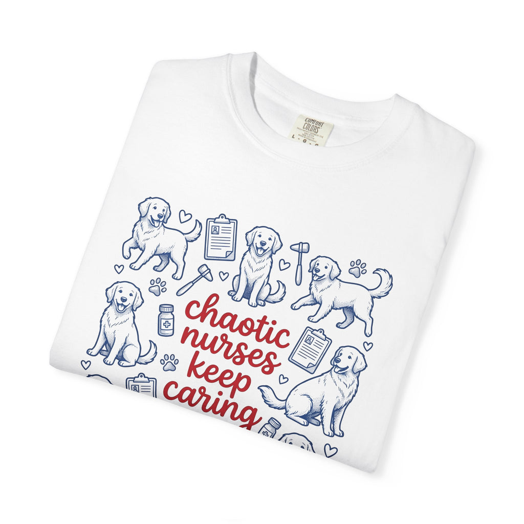 Golden Retrievers Shirt Nurses Canine Gift Women Doodle Tee Retriever T-Shirt Nurse Enthusiast Cartoon Tshirt Dog Graphic Classic Health