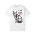Cat Fishbone Shirt St. Valentine's Day Animal Gift Women Hand Drawn Tee Fish Skeleton T-Shirt Valentine Fan Illustrated Graphic Tshirt