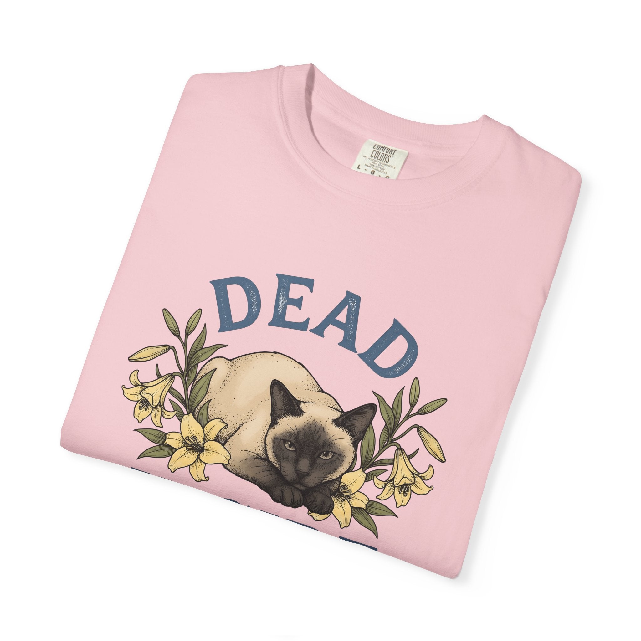 Siamese Pet Shirt Cat Plant Gift Women Antique Tee Cat T-Shirt Feline Fan Sarcastic Tshirt Floral Graphic Outline Blossom Tshirt