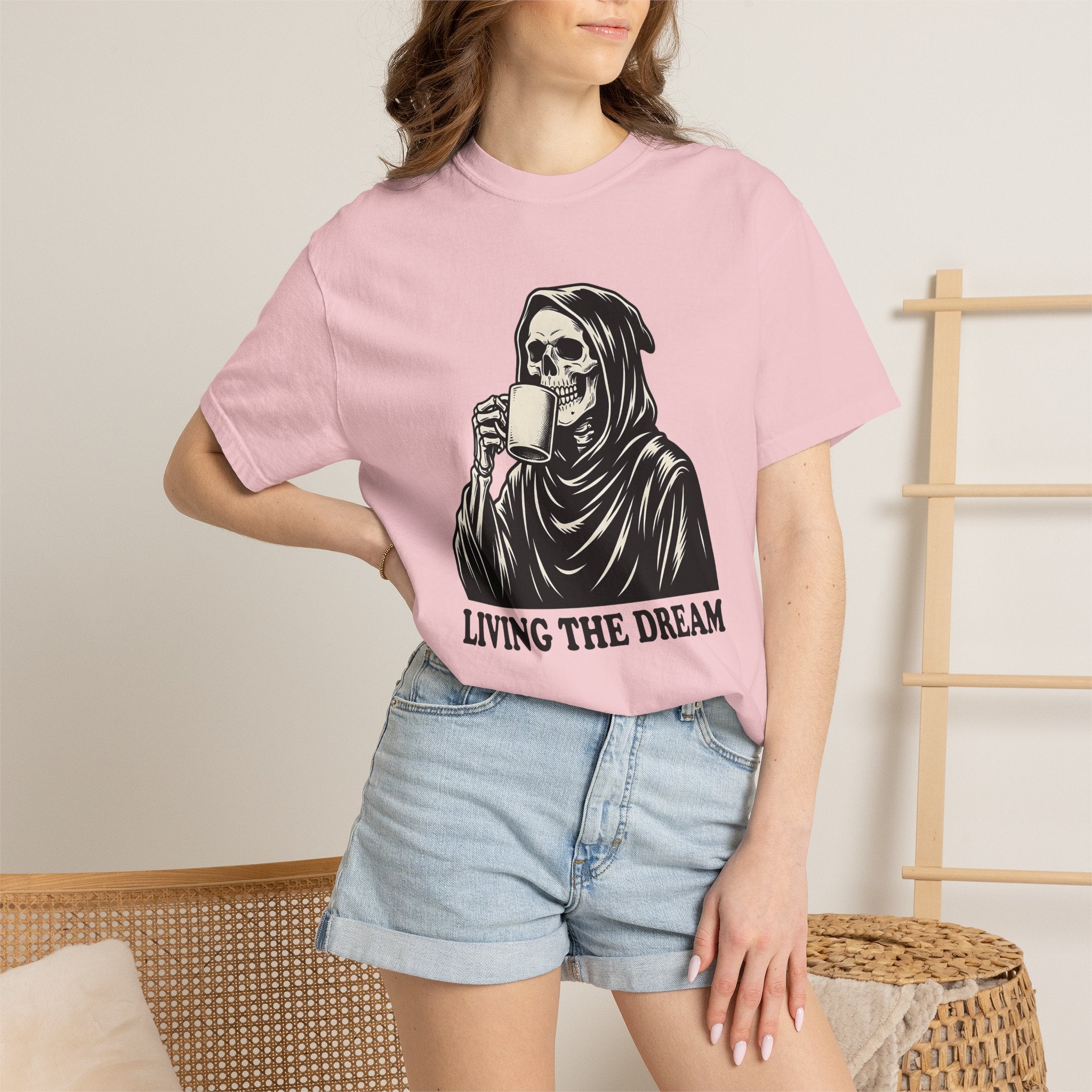Reaper Skull Shirt Halloween Brew Gift Women Horror Tee Grim Reaper T-Shirt Halloween Fan Spooky Tshirt Coffee Graphic Classic Coffee Cup
