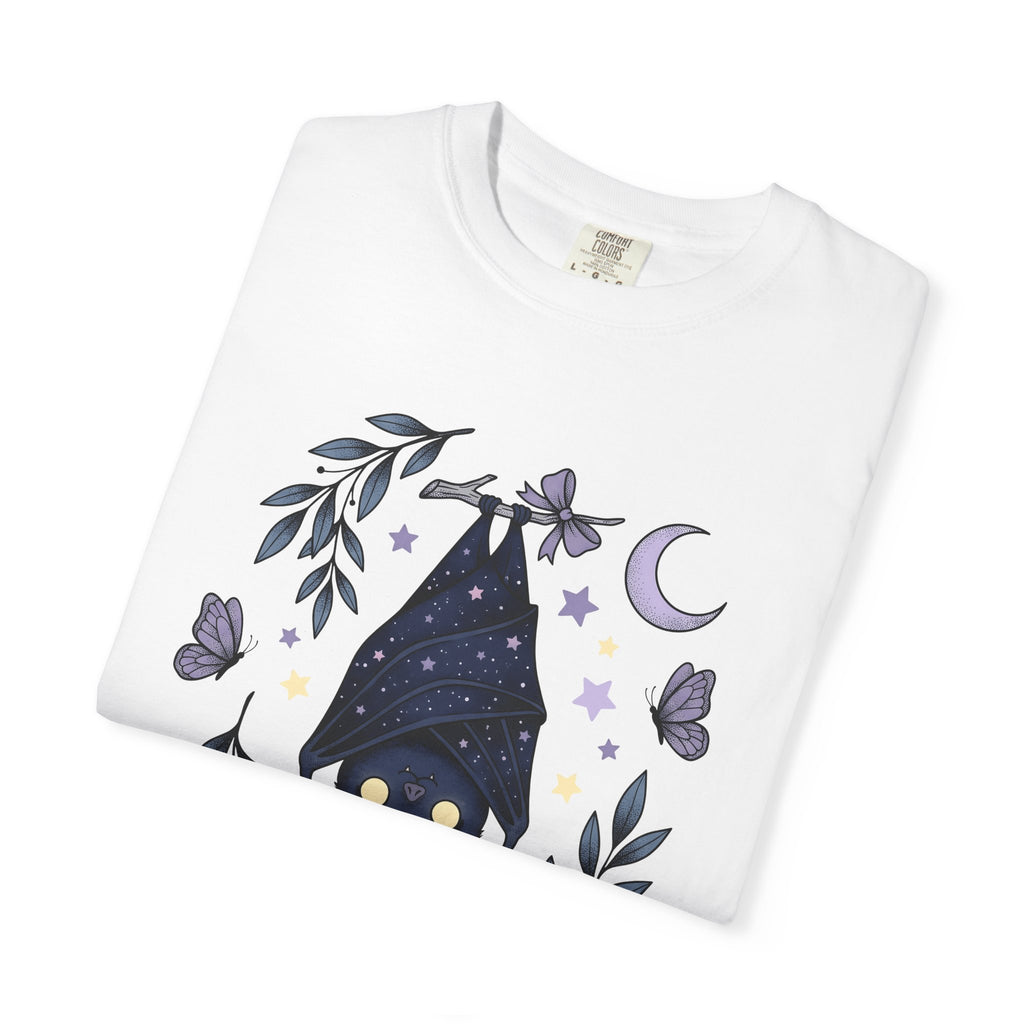 Cute Bat Shirt Boho Chic Gothic Gift Women Whimsical Tee Flying Fox T-Shirt Bohemian Fan Fantasy Tshirt Dark Graphic Mystical Butterfly