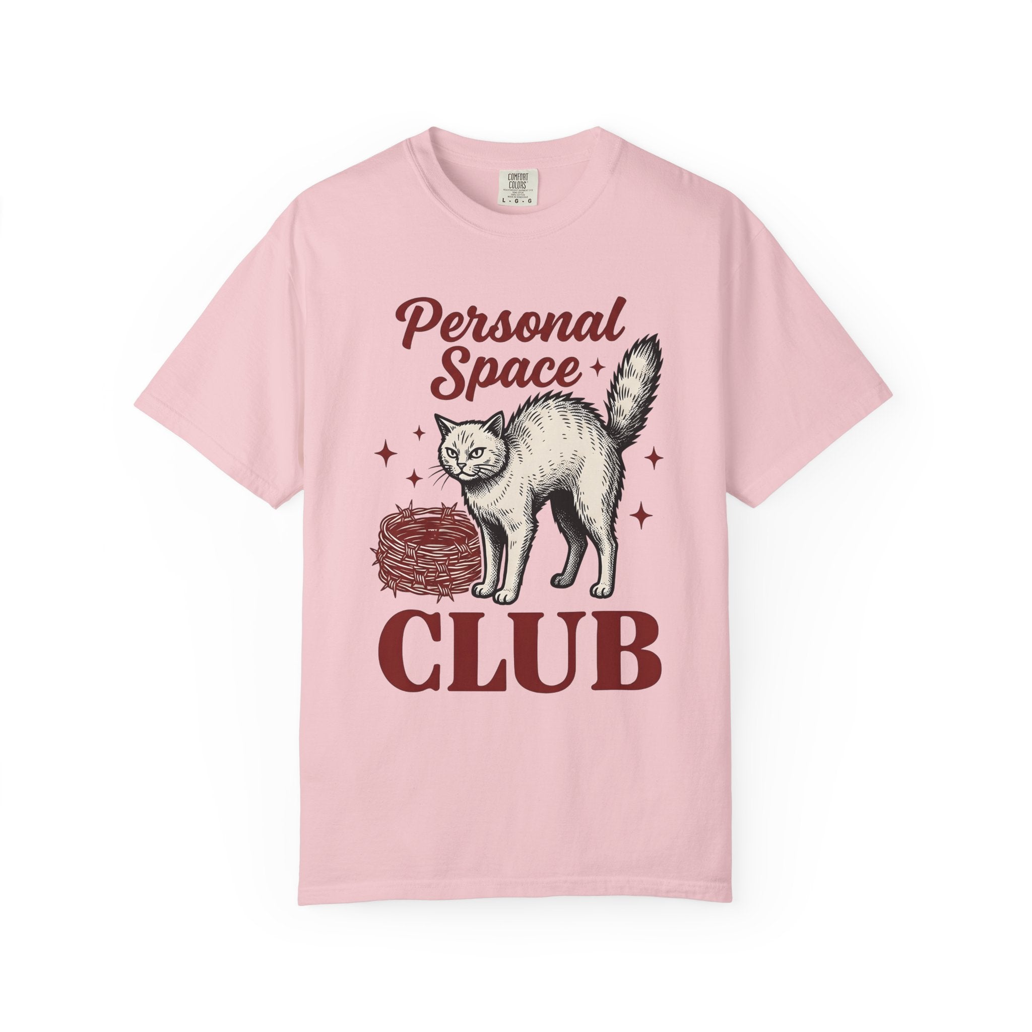Angry Cat Shirt Cat Humor Gift Women Vintage Tee Kitty T-Shirt Feline Fan Retro Tshirt Funny Graphic Hand Drawn Stars Tshirt
