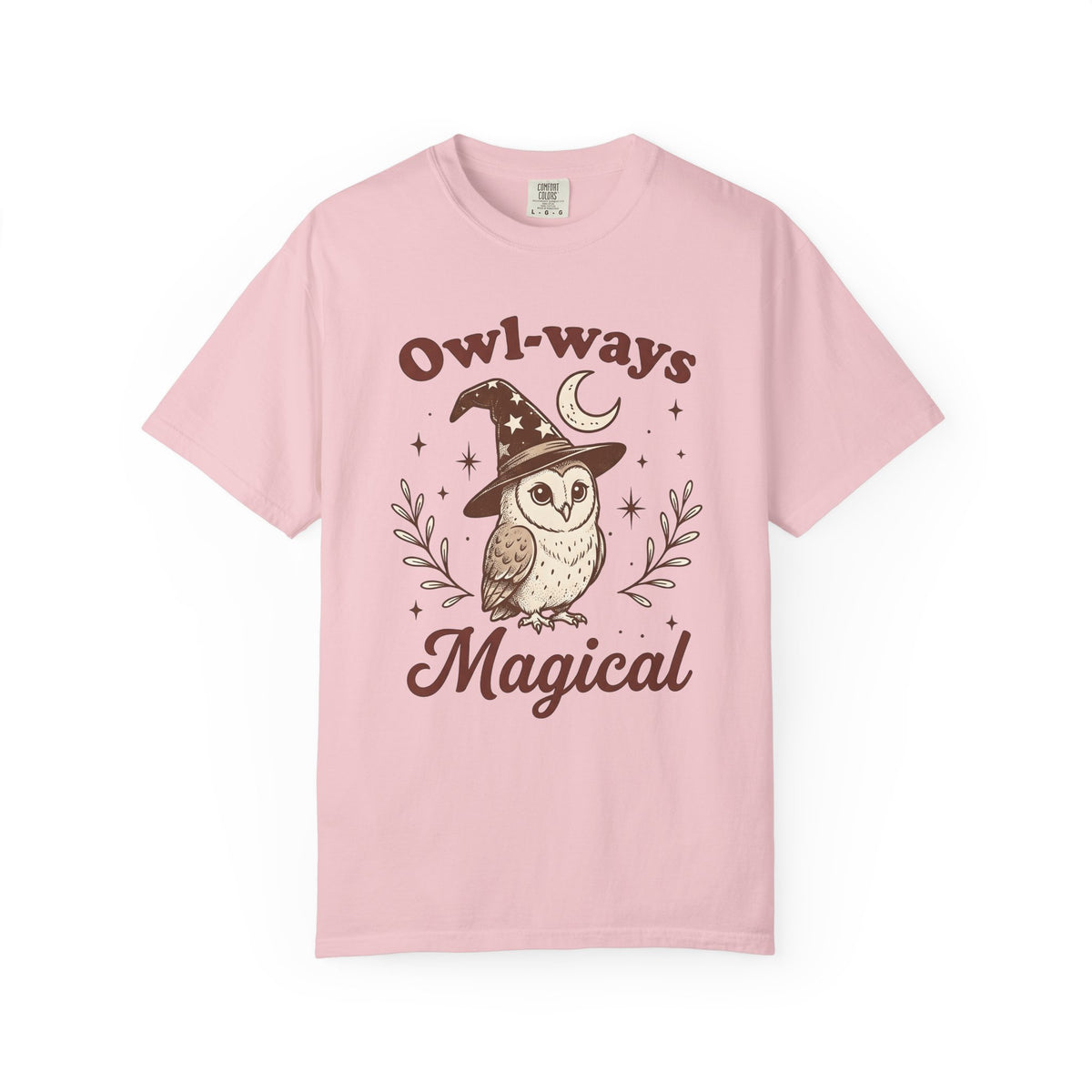 Owl Warlock Hat Shirt Halloween Mystic Unisex Gift Old School Tee Wizard Hat