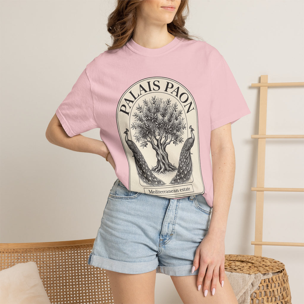 Peacock Tree Shirt Nature Animal Gift Women Vintage Tee Peafowl T-Shirt Wildlife Enthusiast Retro Tshirt Wildlife Graphic Hand Drawn Olive