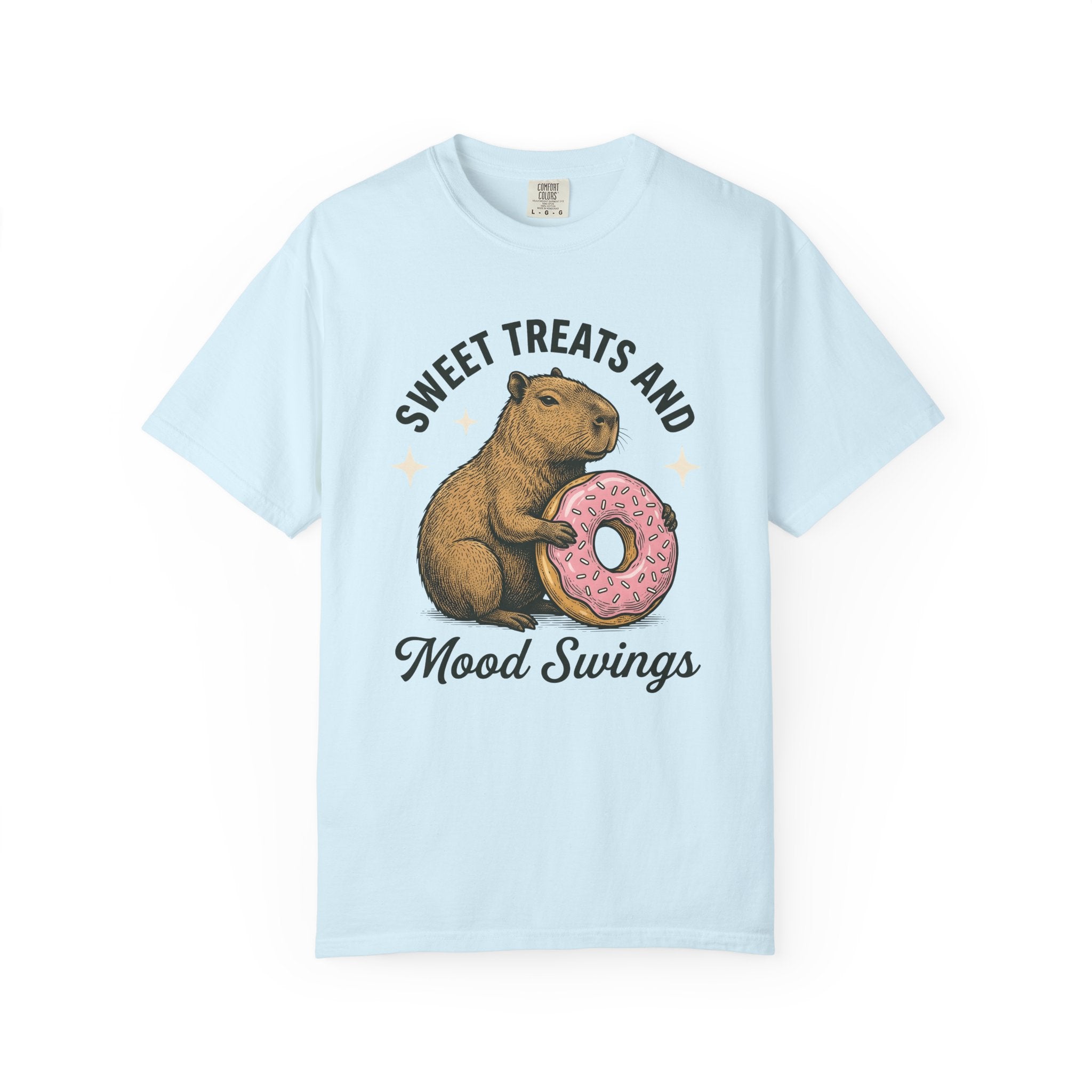 Capybara Bagel Shirt Funny Critters Gift Women Classic Tee Rodent T-Shirt Humor Fan Vintage Tshirt Animal Graphic Doodle Twinkles Tshirt