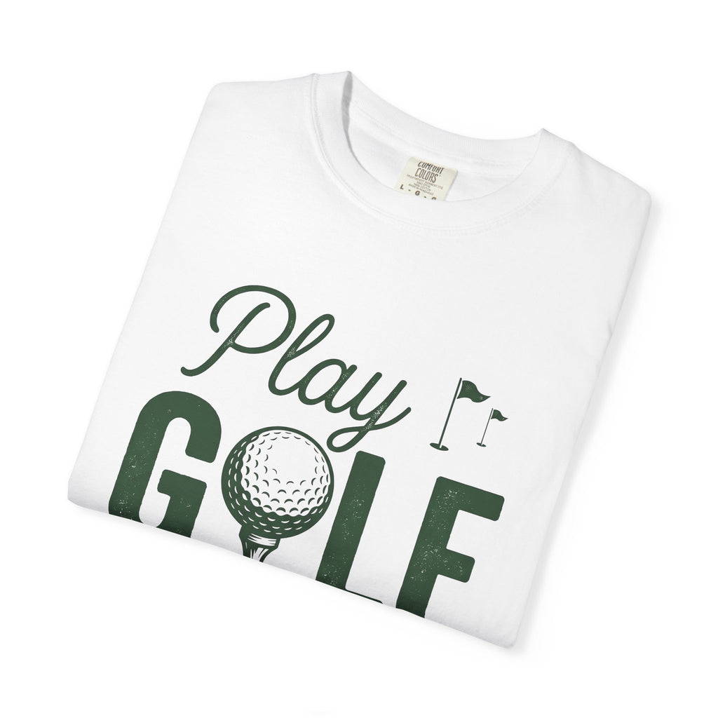 Golf Ball Tee Shirt Golf Hiking Gift Women Hand Drawn Tee Golf Tee Golfing Enthusiast Drawing Illustration Trekker Graphic Sketch Flag