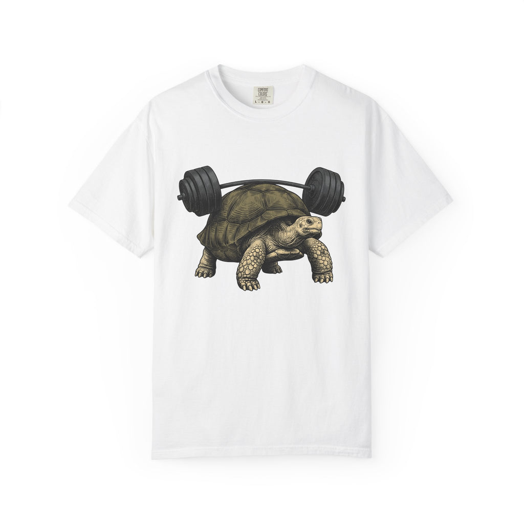 Tortoise Barbell Shirt Animals Fitness Gift Women Vintage Tee Dumbbell T-Shirt Pet Enthusiast Retro Tshirt Fitness Graphic Hand Drawn