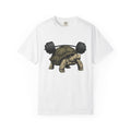 Tortoise Barbell Shirt Animals Fitness Gift Women Vintage Tee Dumbbell T-Shirt Pet Enthusiast Retro Tshirt Fitness Graphic Hand Drawn