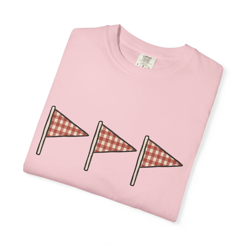 Tartan Flag Shirt America 4Th Of July Freedom Gift Women Cartoon Tee Plaid T-Shirt Patriot Fan Comic Tshirt Liberty Graphic Modern Grid