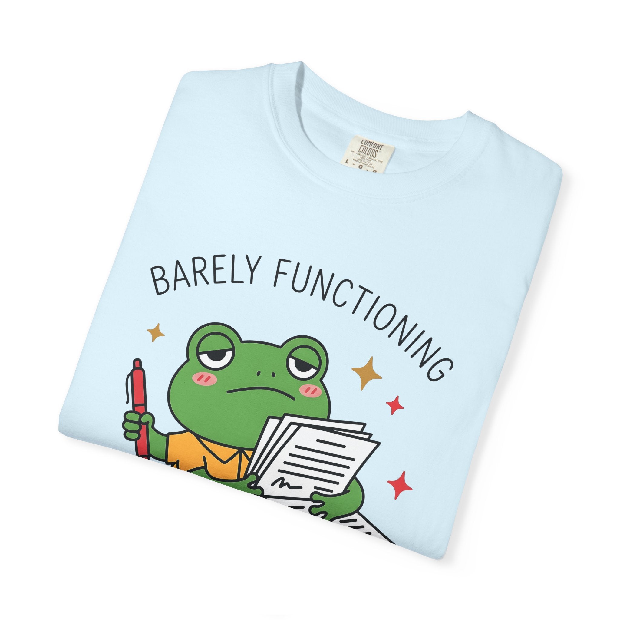 Frog Documents Shirt Teachers Jokes Gift Women Cute Tee Document Papers T-Shirt Educator Enthusiast Cartoon Tshirt Humor Graphic Comic