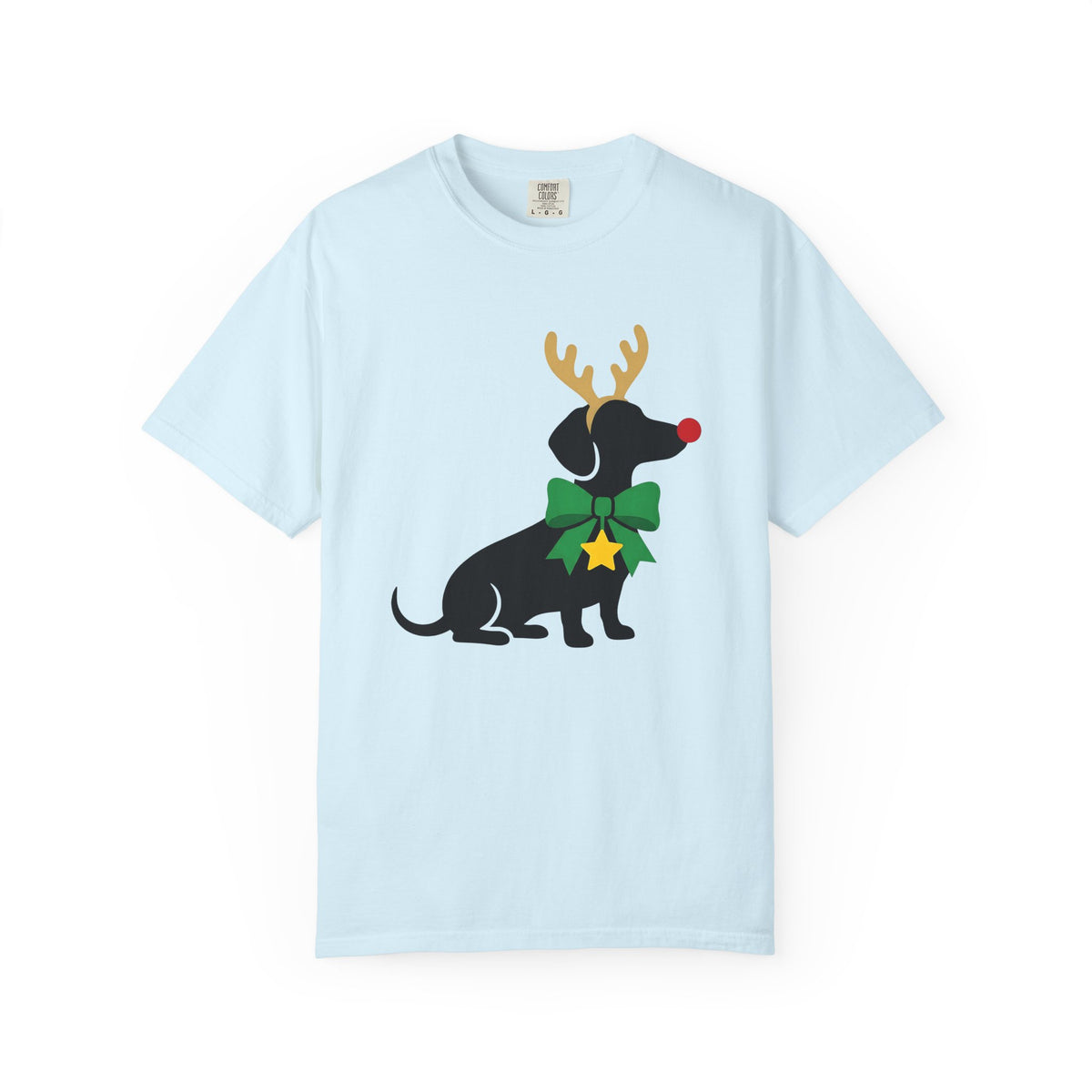 Sausage Dog Shirt Christmas Dogs Unisex Gift Outline Tee Dachshund T-Shirt Xmas