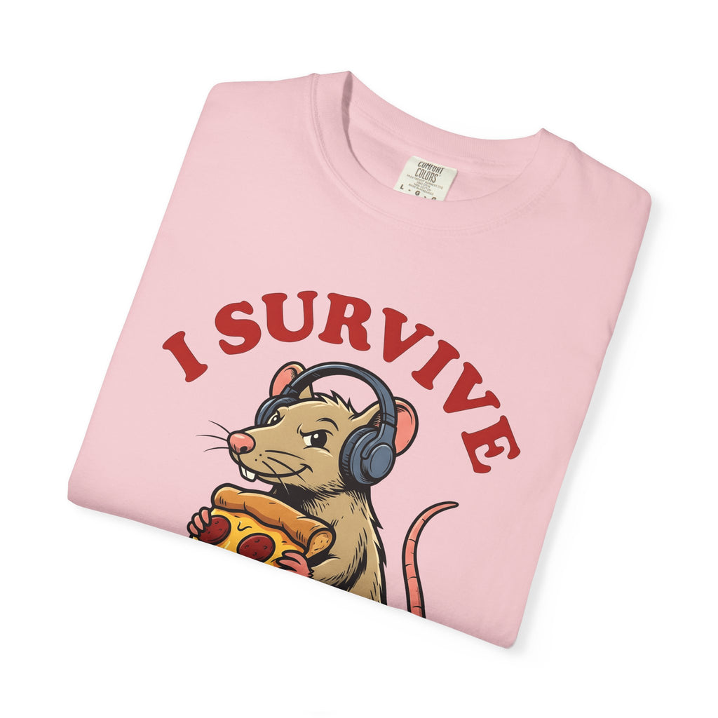 Mouse Slice Shirt Funny Cuisine Gift Women Comic Tee Mouse Piece T-Shirt Humor Fan Cartoon Tshirt Food Graphic Vintage Earphones Tshirt