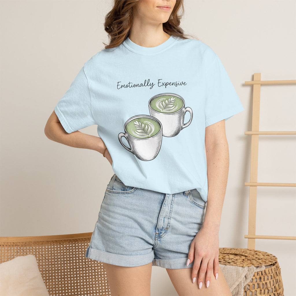 Matcha Latte Cups Shirt Coffee Foodie Gift Women Hand Drawn Tee Green Tea Cup T-Shirt Coffee Fan Illustrated Tshirt Food Graphic Vintage