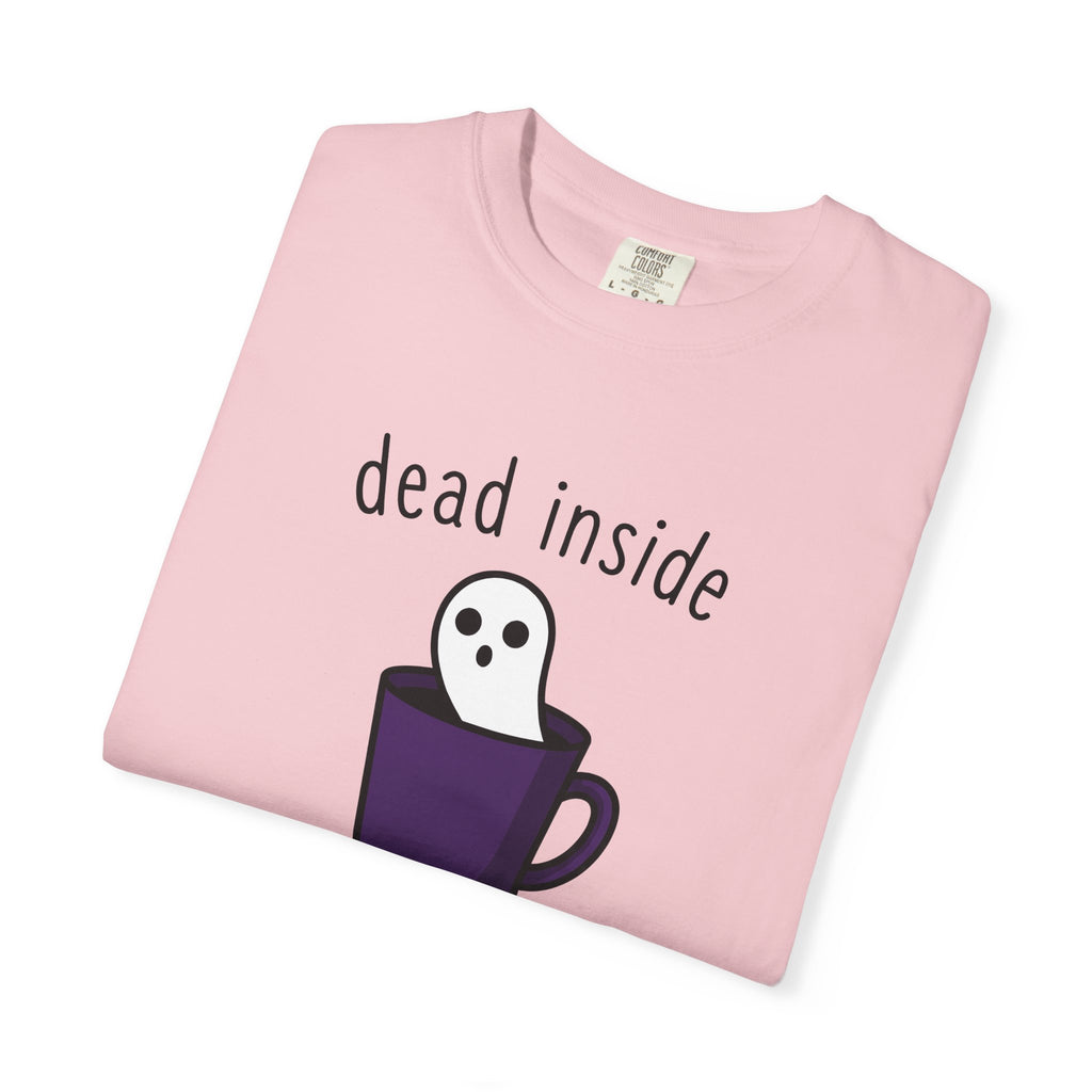 Ghost Coffee Cup Shirt Coffee Humor Gift Women Cartoon Tee Coffee Mug T-Shirt Coffee Fan Toon Tshirt Funny Graphic Minimalist Saucer Tshirt