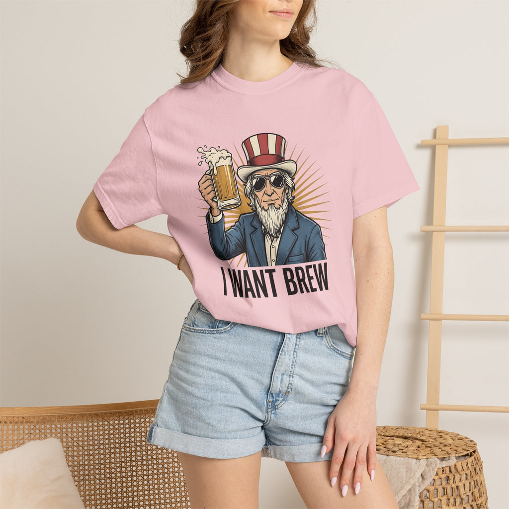 Uncle Sam Beer Shirt 4th Of July Beer Gift Women Vintage Tee Patriotic T-Shirt Beer Fan Patriotic Tshirt Beer Graphic Retro Sunglasses