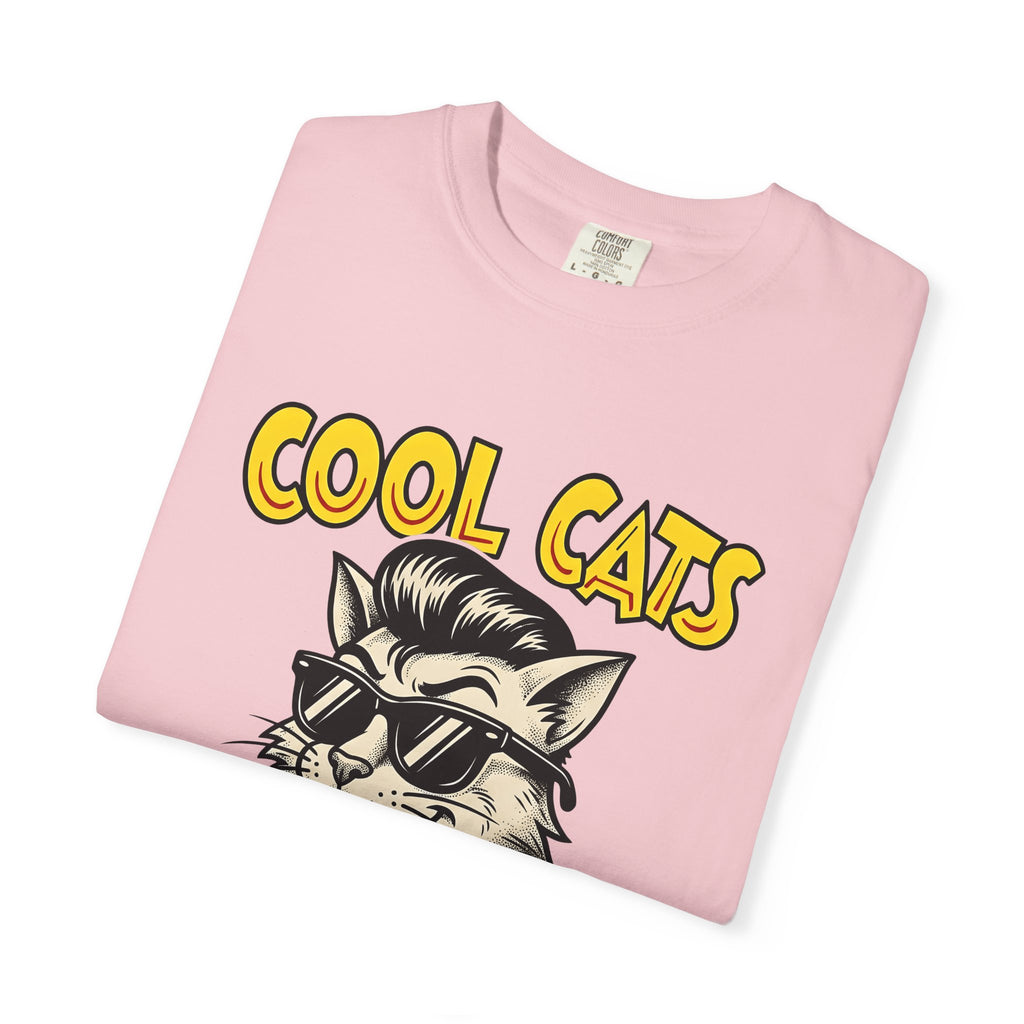 Kitty Shades Shirt Cat Fun Gift Women Comic Tee Sunglasses T-Shirt Cat Fan Cartoon Tshirt Humor Graphic Vintage Stick Tshirt