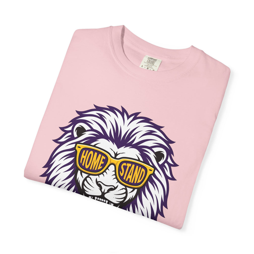 Lion Sunglasses Shirt Animals Sports Gift Women Bold Graphic Tee Lion T-Shirt Wildlife Fan Graphic Tshirt Athlete Graphic Retro Teeth Tshirt