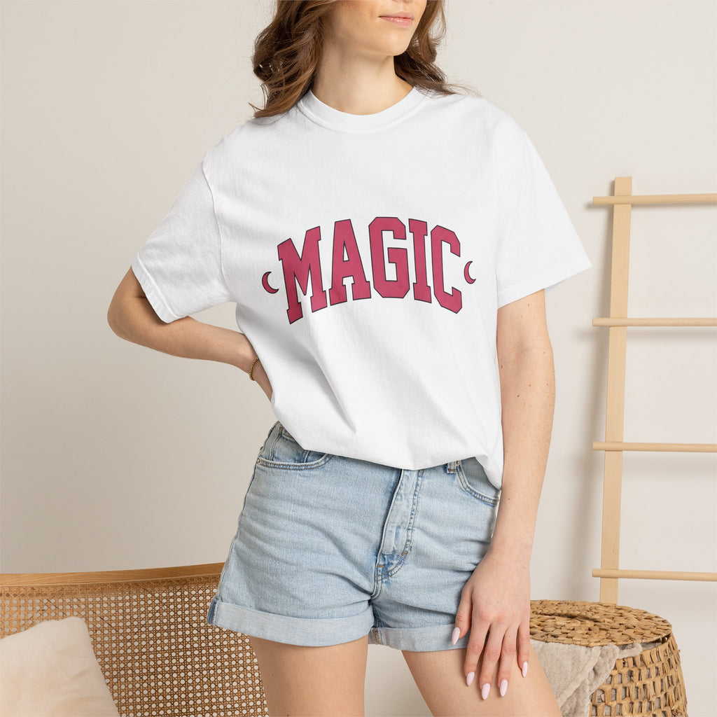 Hot Pink Typography Shirt St. Valentine's Day Occult Gift Women Whimsical Tee Typography T-Shirt Valentine Fan Fantasy Tshirt Mystical