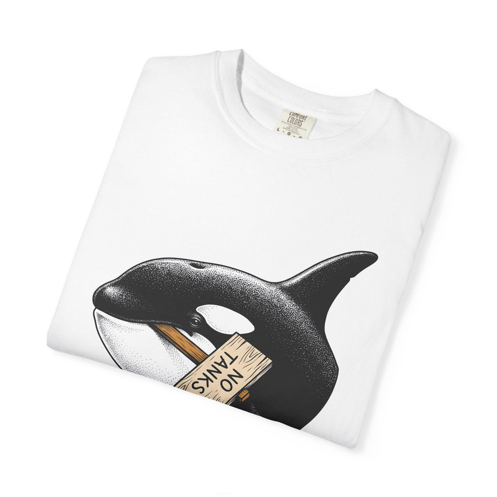 Orca Whale Shirt Animal Aquatic Gift Women Old School Tee Killer Whale T-Shirt Wildlife Fan Marine Graphic Tshirt Hand Drawn Demonstration