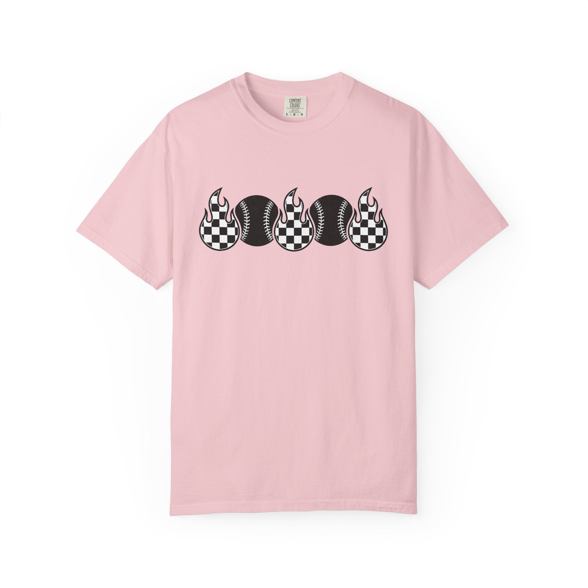 Baseball Flames Shirt Moms Competition Gift Women Sketch Tee Fireball T-Shirt Mom Fan Drawing Graphic Traditional Tartan Tshirt