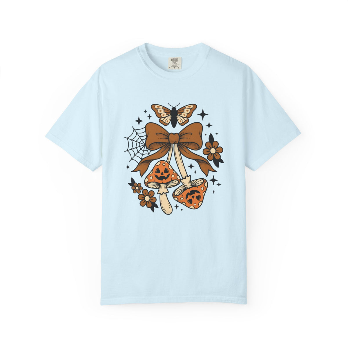 Jack O Lantern Fungi Shirt Halloween Dark Decor Unisex Gift Ink Tee Fungal Art