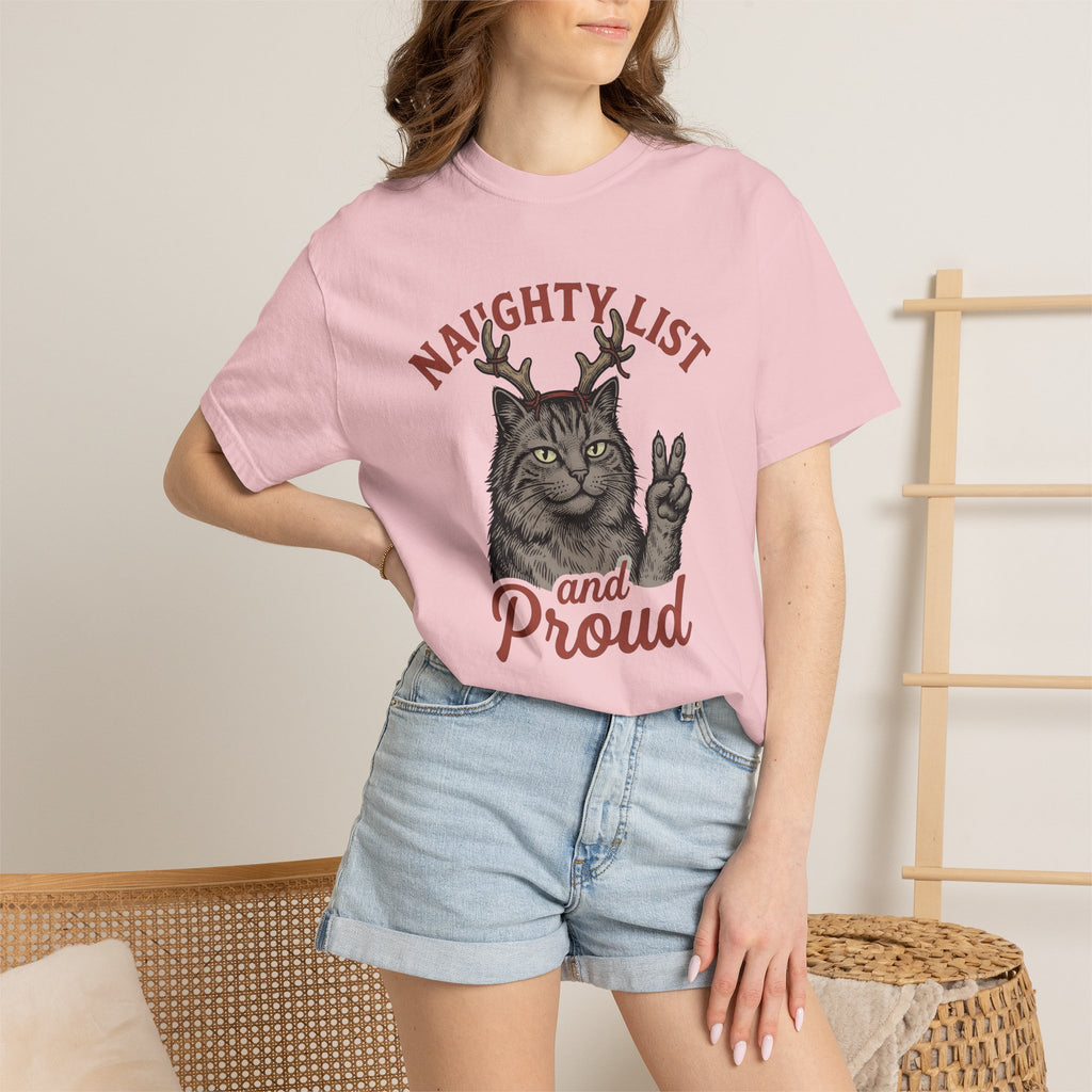 Cat Antlers Shirt Funny Holiday Gift Women Sketch Tee Feline Antler T-Shirt Humor Fan Drawing Graphic Christmas Graphic Retro Peace Symbol