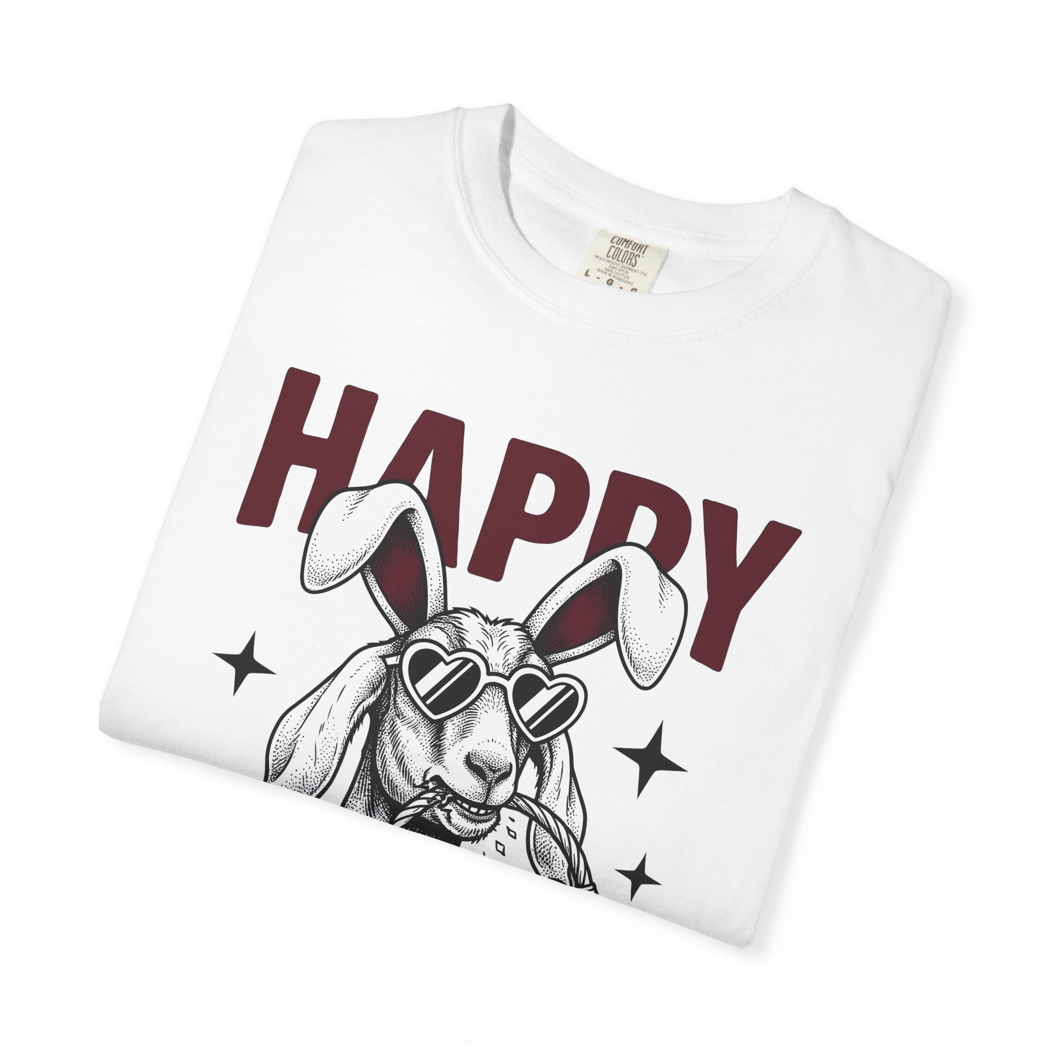 Bunny Glasses Shirt Easter Festivity Gift Women Cartoon Tee Specs T-Shirt Easter Fan Comic Tshirt Celebration Graphic Line Art Egg Container