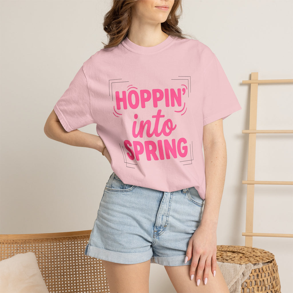 Spring Motto Shirt Easter Event Gift Women Fun Tee Quote T-Shirt Easter Fan Quirky Tshirt Festival Graphic Contemporary Decorative Strokes
