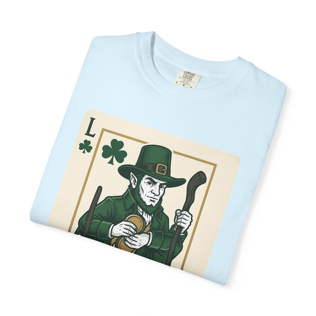 Leprechaun Playing Card Shirt St Patrick's Day Casino Gift Women Antique Tee Lucky Card T-Shirt Shamrock Fan Vintage Tshirt Poker Graphic