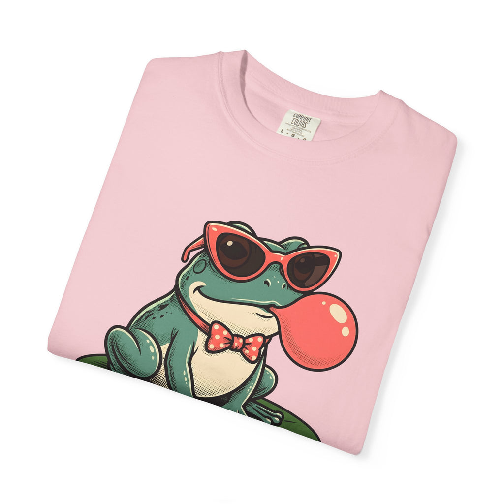 Frog Eyewear Shirt Easter Creatures Gift Women Line Art Tee Glasses T-Shirt Easter Fan Spectacles Tshirt Animal Graphic Old School Bowtie