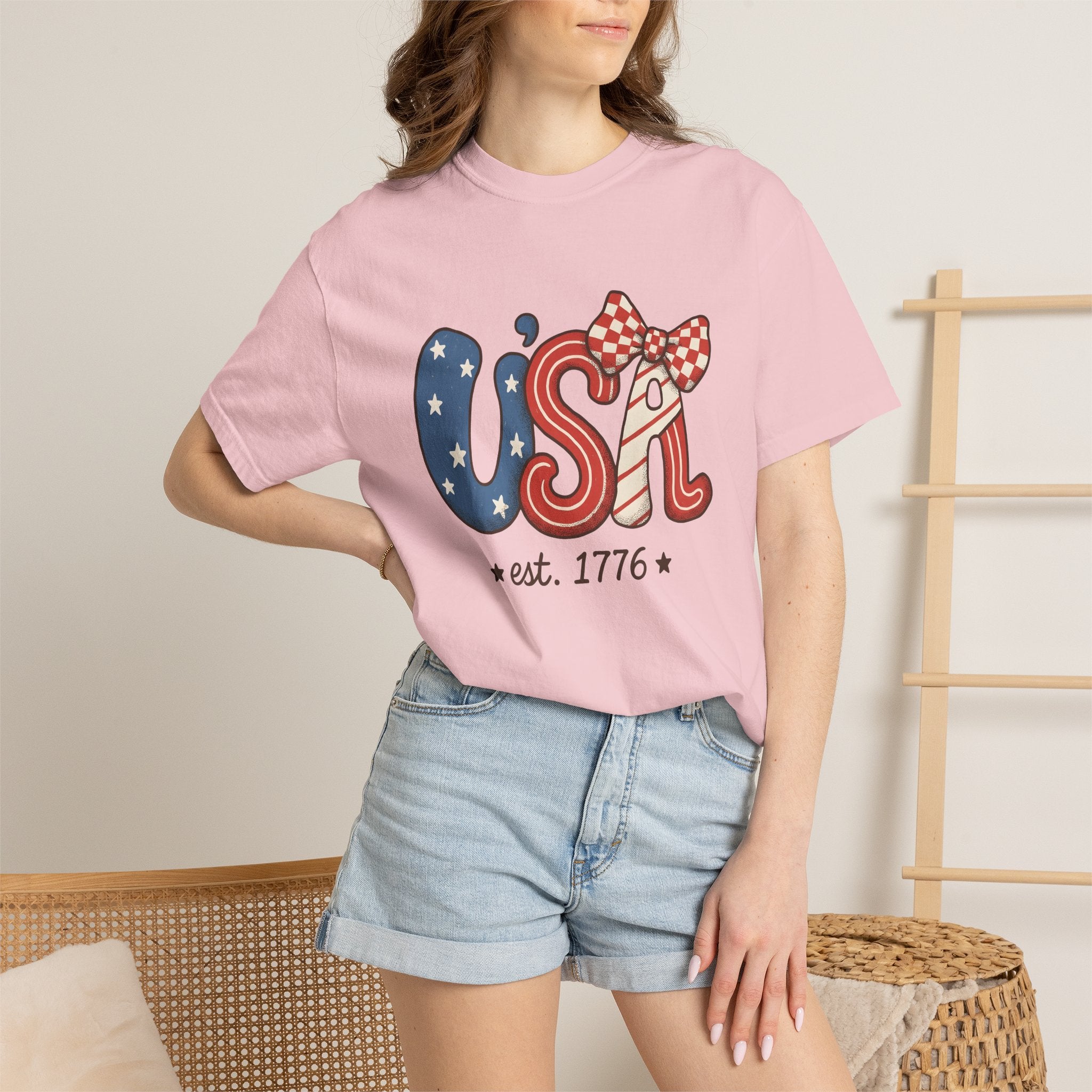 American Letters Shirt 4th Of July Freedom Gift Women Retro Tee Alphabet T-Shirt Patriotic Fan Vintage Tee Retro Tshirt Liberty Graphic