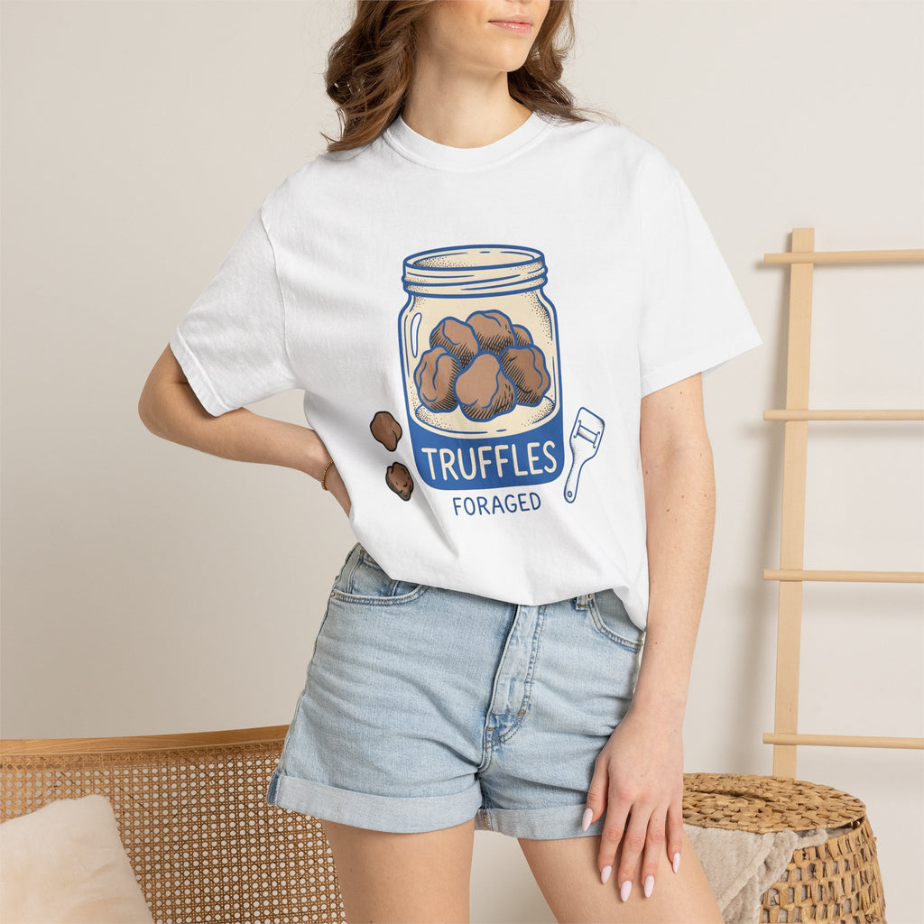 Truffle Bottle Shirt Foraging Gastronomy Gift Women Cartoon Tee Truffle Jar T-Shirt Forager Fan Truffle Illustration Foodie Graphic Classic