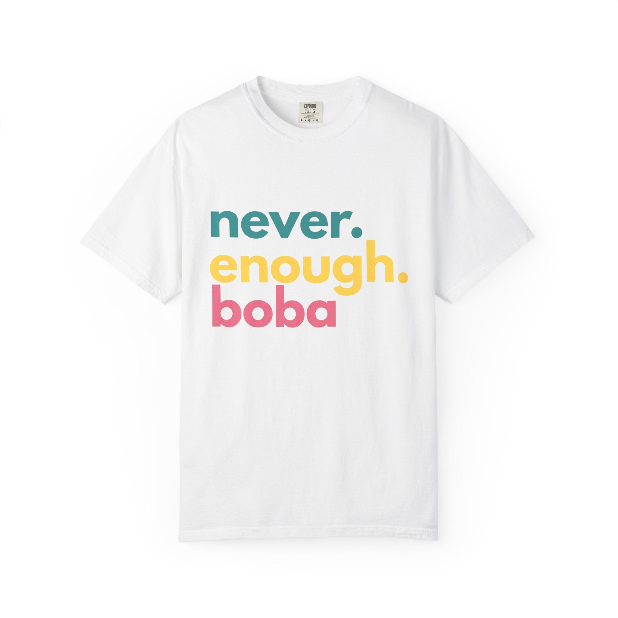 Strong Lettering Shirt Boba Cuisine Gift Women Contemporary Tee Typography T-Shirt Bubble Tea Fan Minimalist Tshirt Food Graphic Simple