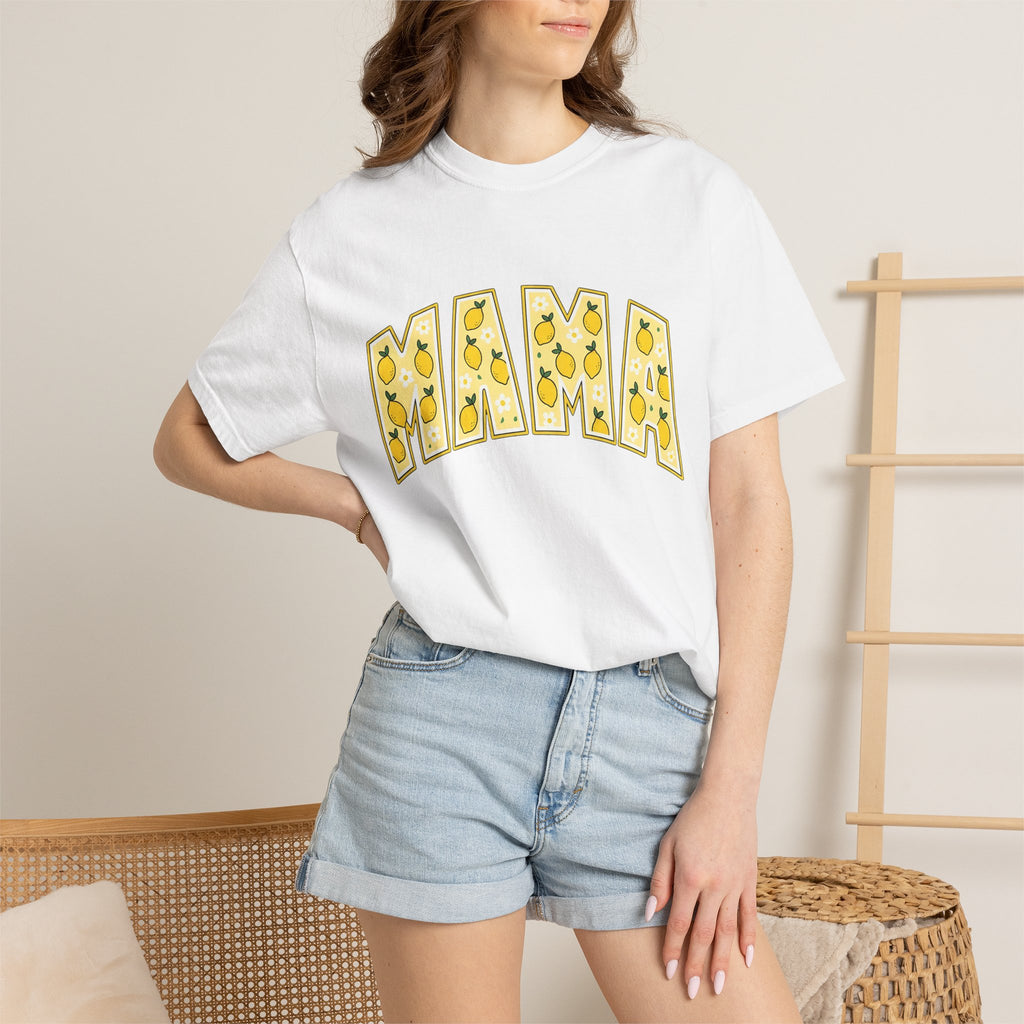 Lemon Design Shirt Moms Holiday Gift Women Whimsical Tee Citrus T-Shirt Mother Fan Vintage Tshirt Celebration Graphic Classic Flower Bouquet