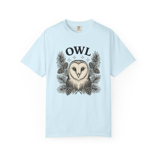 Barn Owl Shirt Cottagecore Nature Gift Women Antique Tee Owl T-Shirt Rustic Fan Vintage Tshirt Wilderness Graphic Doodle Pinecone Tshirt