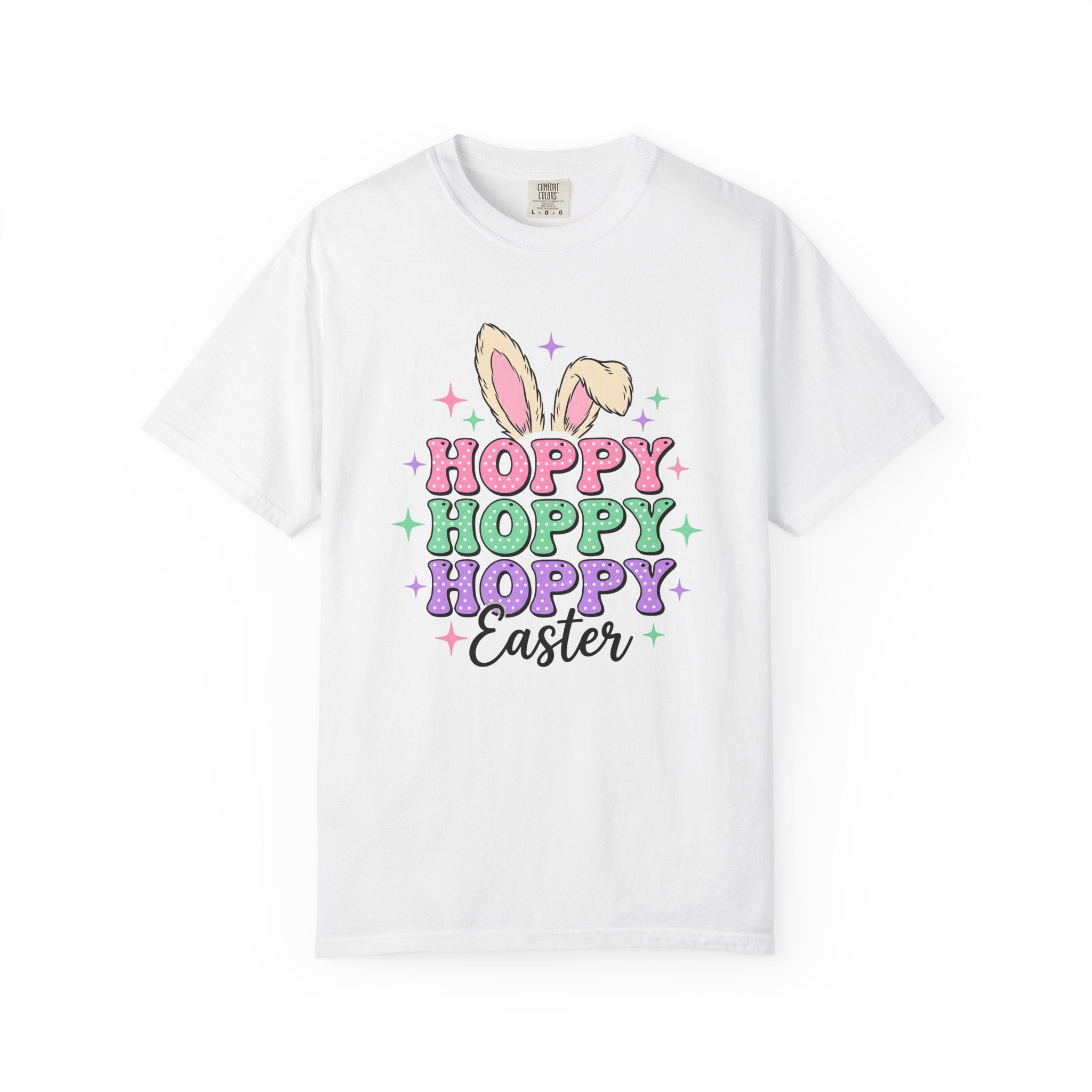 Bunny Ears Shirt Easter Animal Gift Women Pastel Tee Rabbit Ears T-Shirt Easter Fan Soft Tshirt Creature Graphic Playful Stars Tshirt