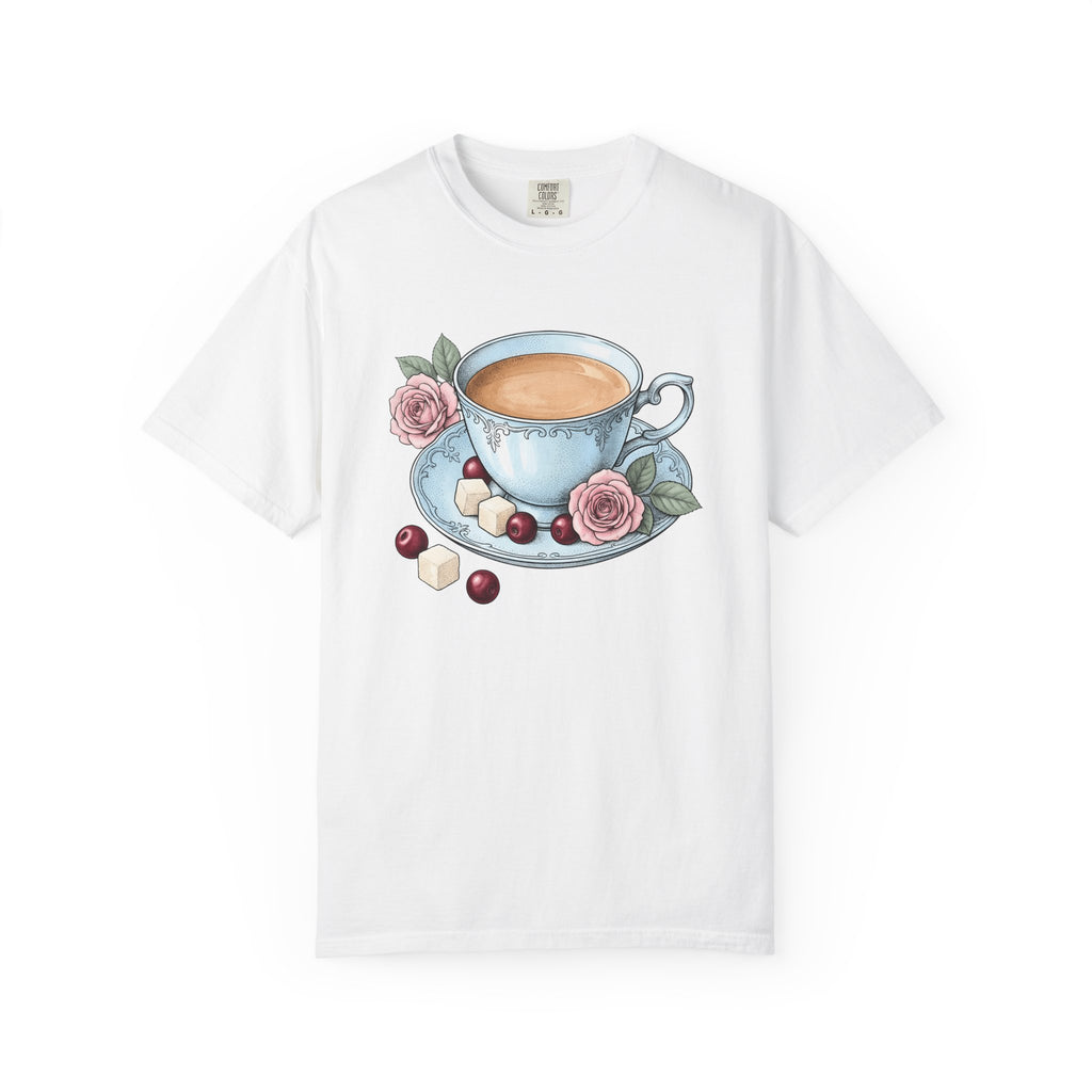 Coffee Mug Shirt Coffee Bouquet Gift Women Retro Tee Mug T-Shirt Coffee Fan Vintage Tshirt Floral Graphic Sketch Flower Tshirt
