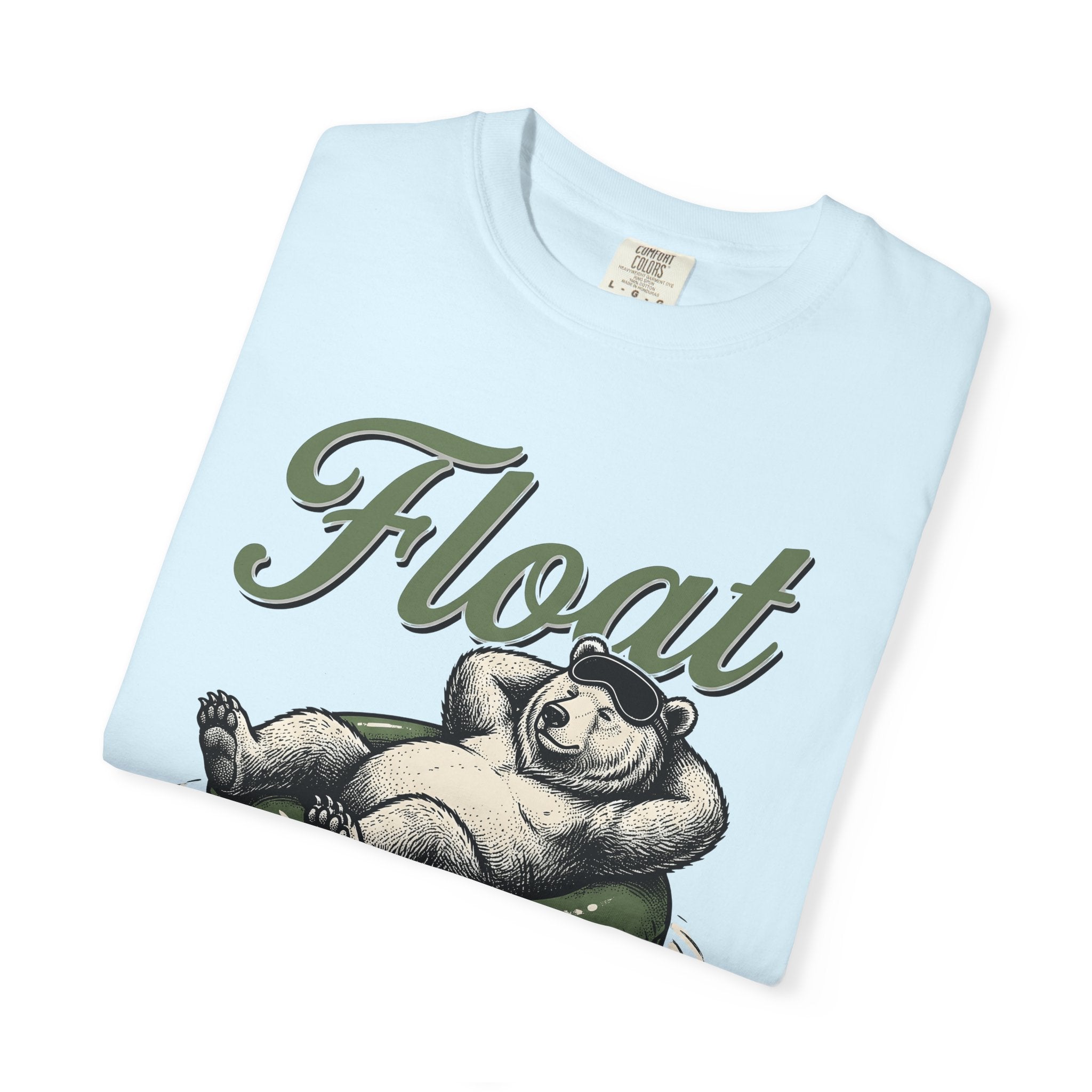 Bear Swim Ring Shirt Funny Pets Gift Women Line Art Tee Inflatable Ring T-Shirt Humor Fan Simple Tshirt Animal Graphic Cartoon Sun Glasses