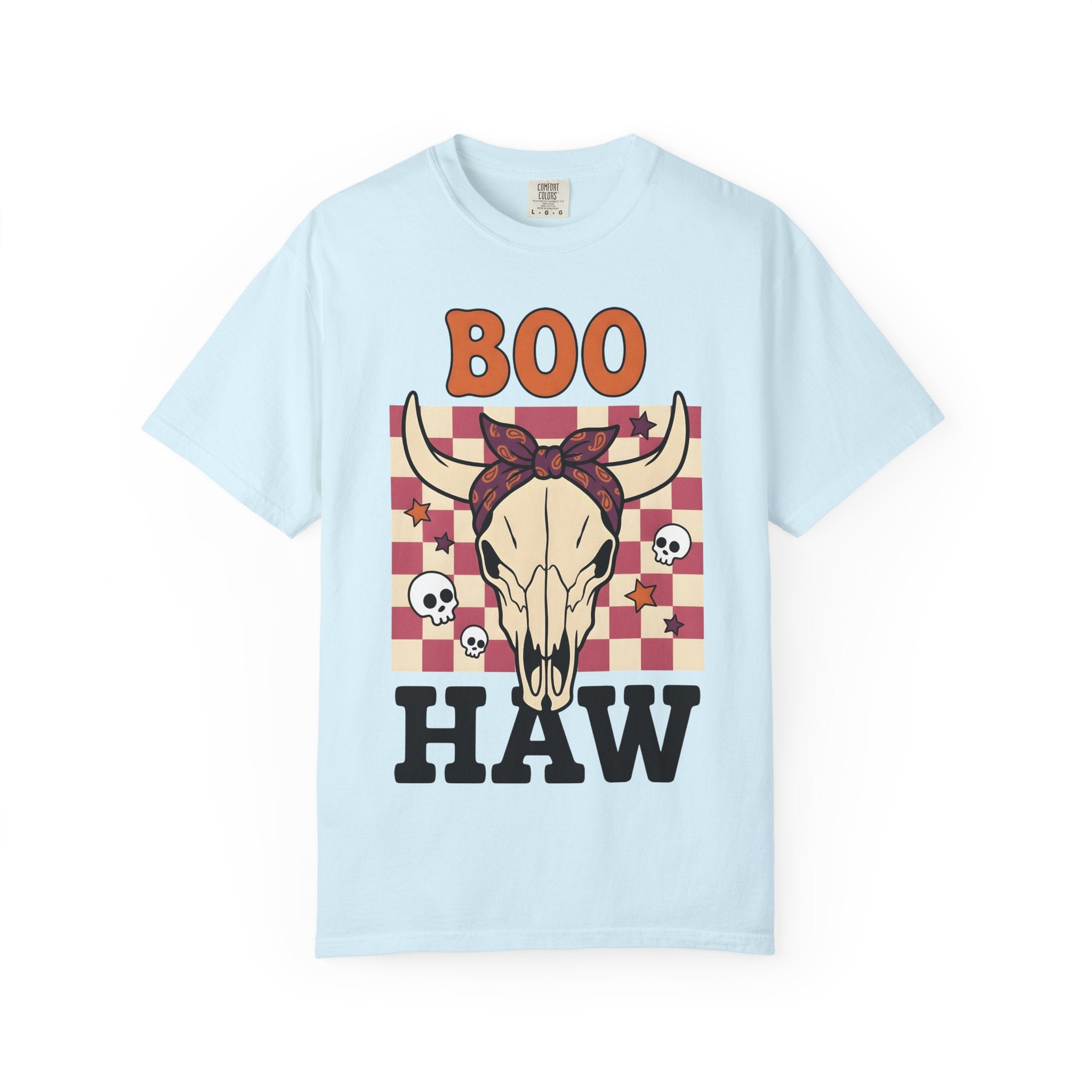 Cow Skull Shirt Cowgirl Western Gift Women Cartoon Tee Skull T-Shirt Rodeo Fan Cowboy Graphic Retro Stars Tshirt