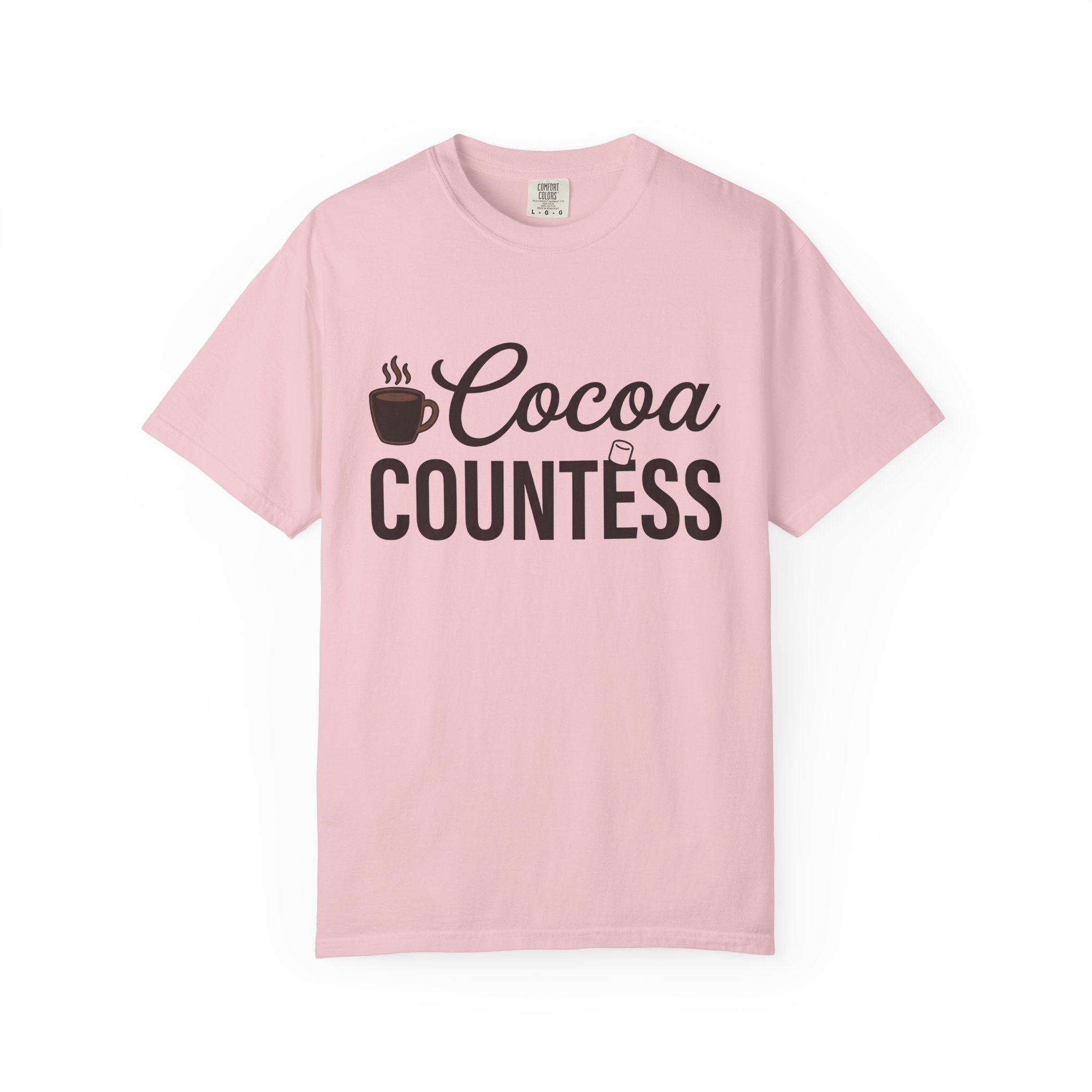 Chocolate Mug Shirt Drinks Snack Gift Women Trendy Tee Hot Chocolate T-Shirt Beverage Fan Cocoa Tshirt Munchie Graphic Basic Marshmallow