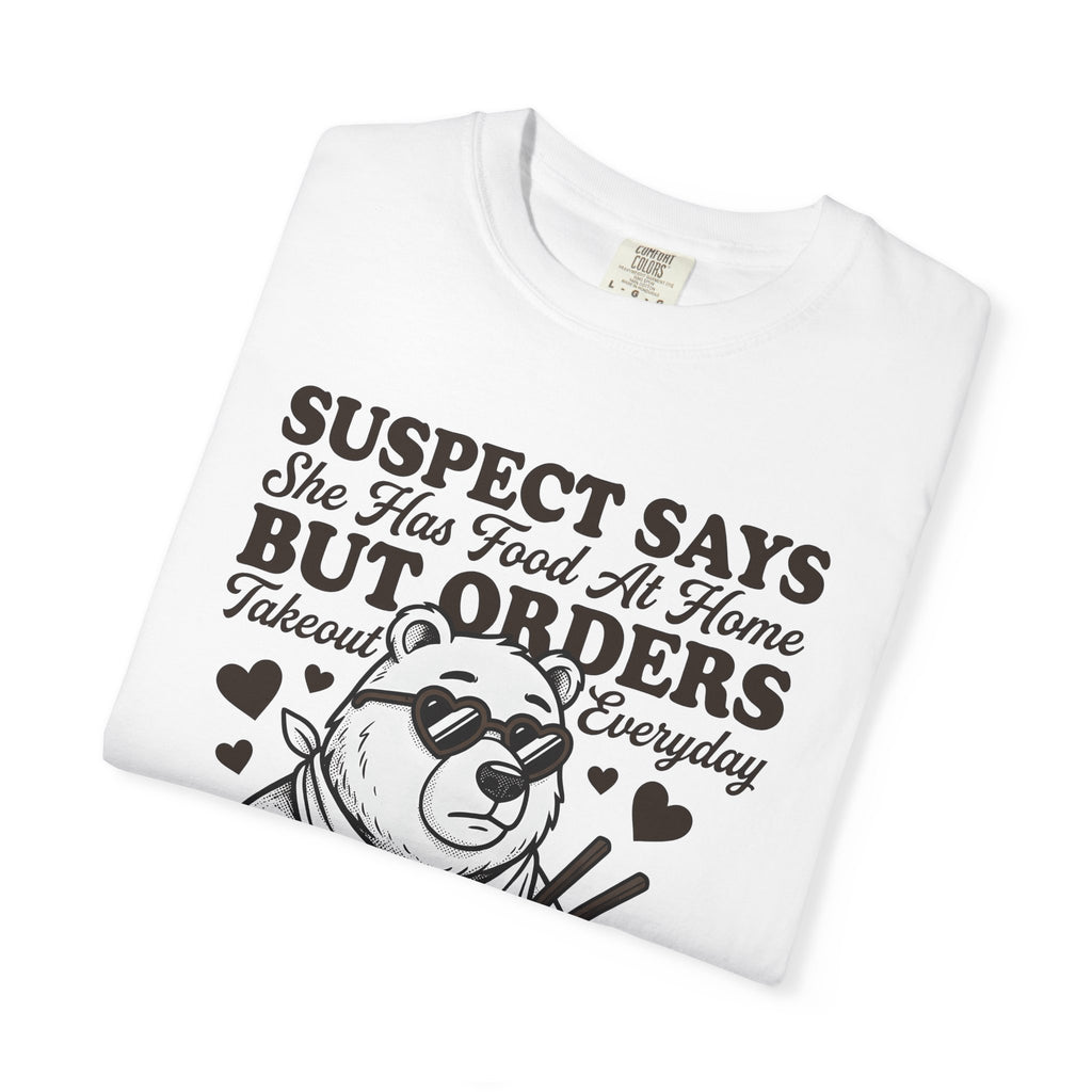Bear Takeout Shirt Funny Animal Gift Women Cartoon Tee Bear T-Shirt Humor Fan Comic Tshirt Creature Graphic Retro Sunglasses Tshirt