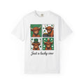 Highland Cow Shirt St Patrick's Day Animal Gift Women Cartoon Tee Cow T-Shirt St Patricks Fan Toon Tshirt Creature Graphic Vintage Shamrock