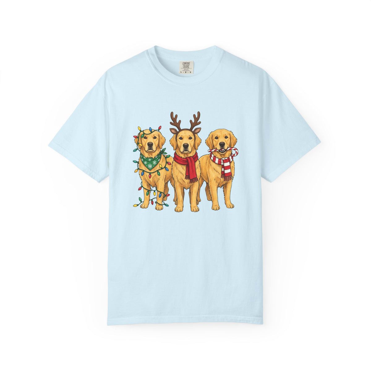 Retriever Dog Shirt Christmas Pets Unisex Gift Sketch Tee Dog T-Shirt Christmas