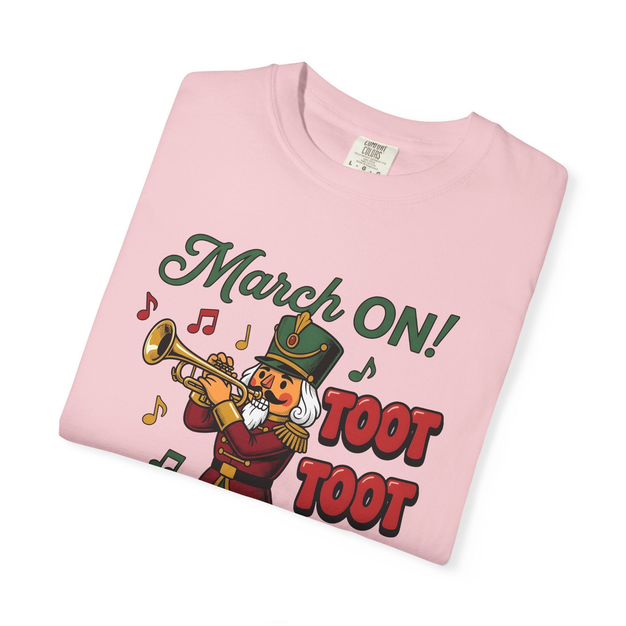 Nutcracker Soldier Shirt Christmas Sound Gift Women Caricature Tee Toy Soldier T-Shirt Xmas Fan Christmas Cartoon Tshirt Audio Graphic Old