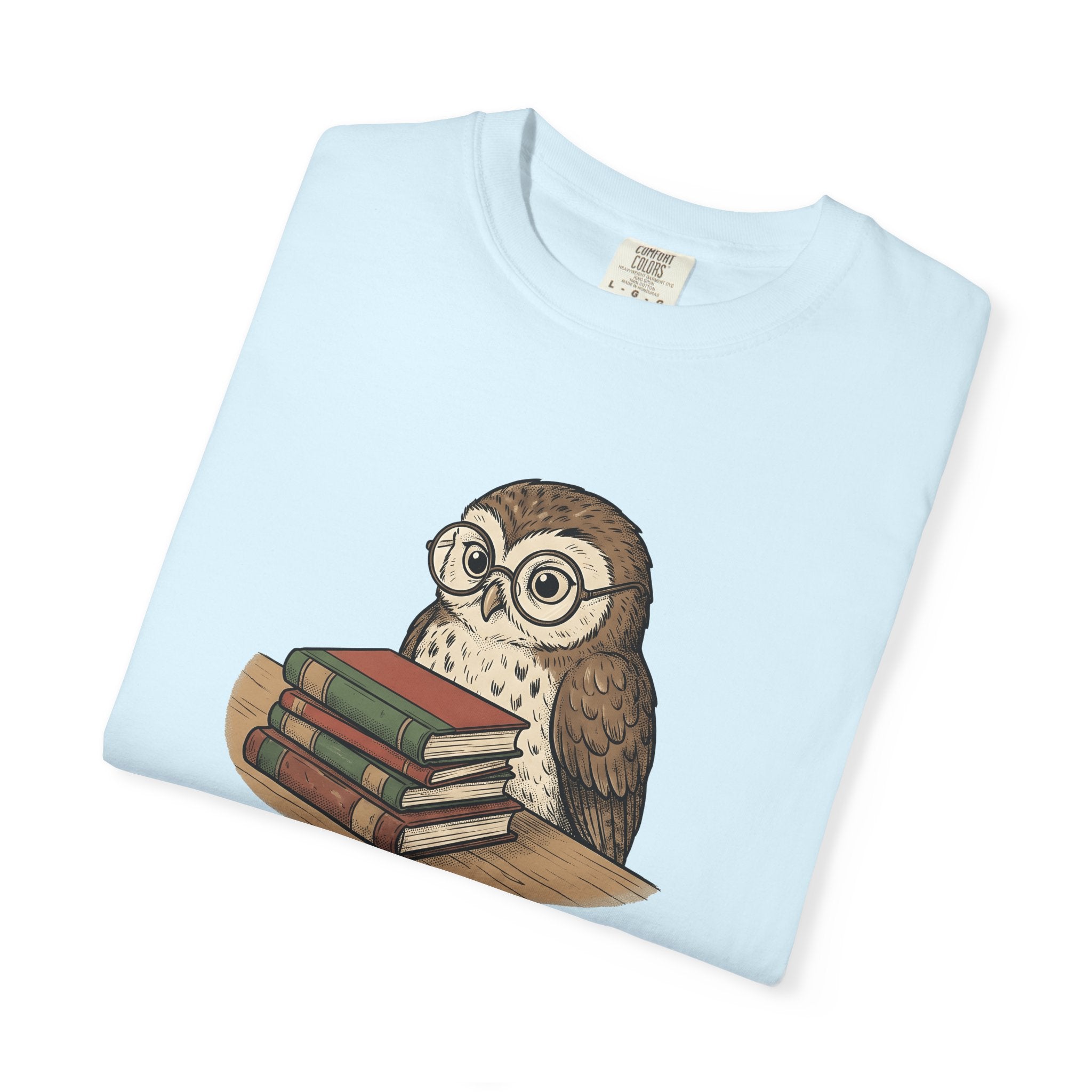 Owl Glasses Shirt Animals Teacher Gift Women Vintage Tee Owl Spectacles T-Shirt Wildlife Fan Retro Tshirt Educator Graphic Hand Drawn Books