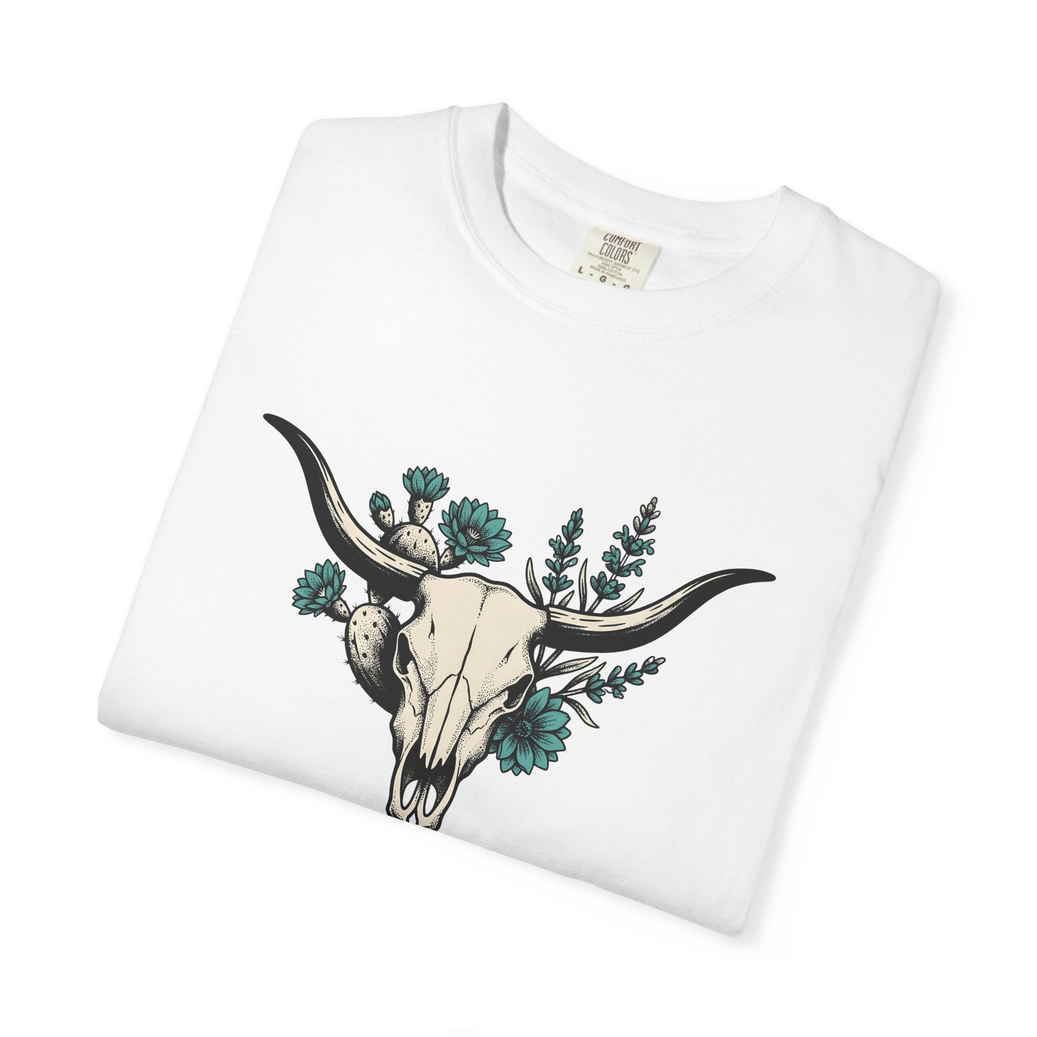 Bull Skull Shirt Cowgirl Western Gift Women Boho Tee Skull T-Shirt Rodeo Fan Cowboy Tshirt Country Graphic Vintage Cactus Tshirt
