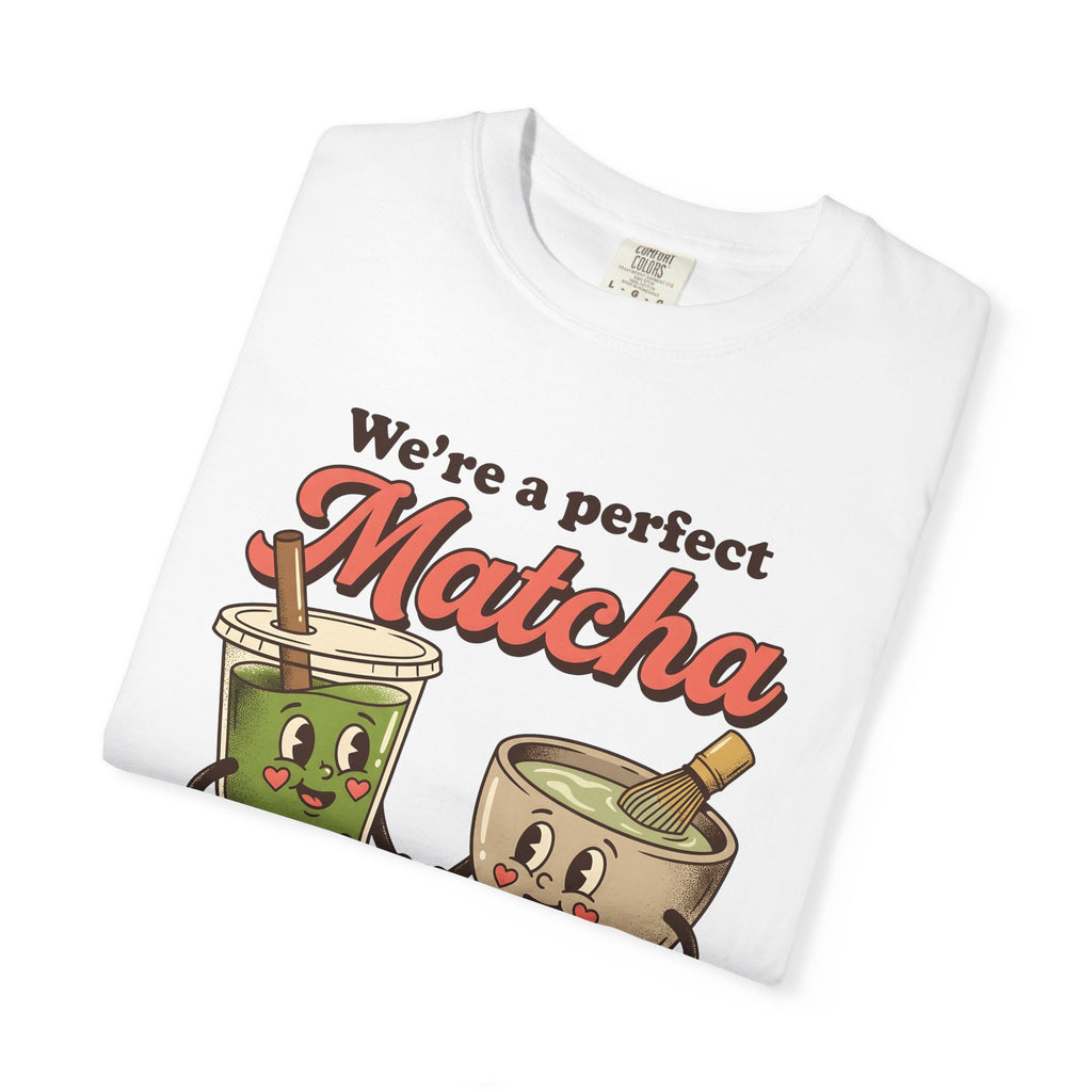 Matcha Tea Characters Shirt St. Valentine's Day Couple Gift Women Cartoon Tee Green Tea T-Shirt Valentine Fan Comic Tshirt Partnership