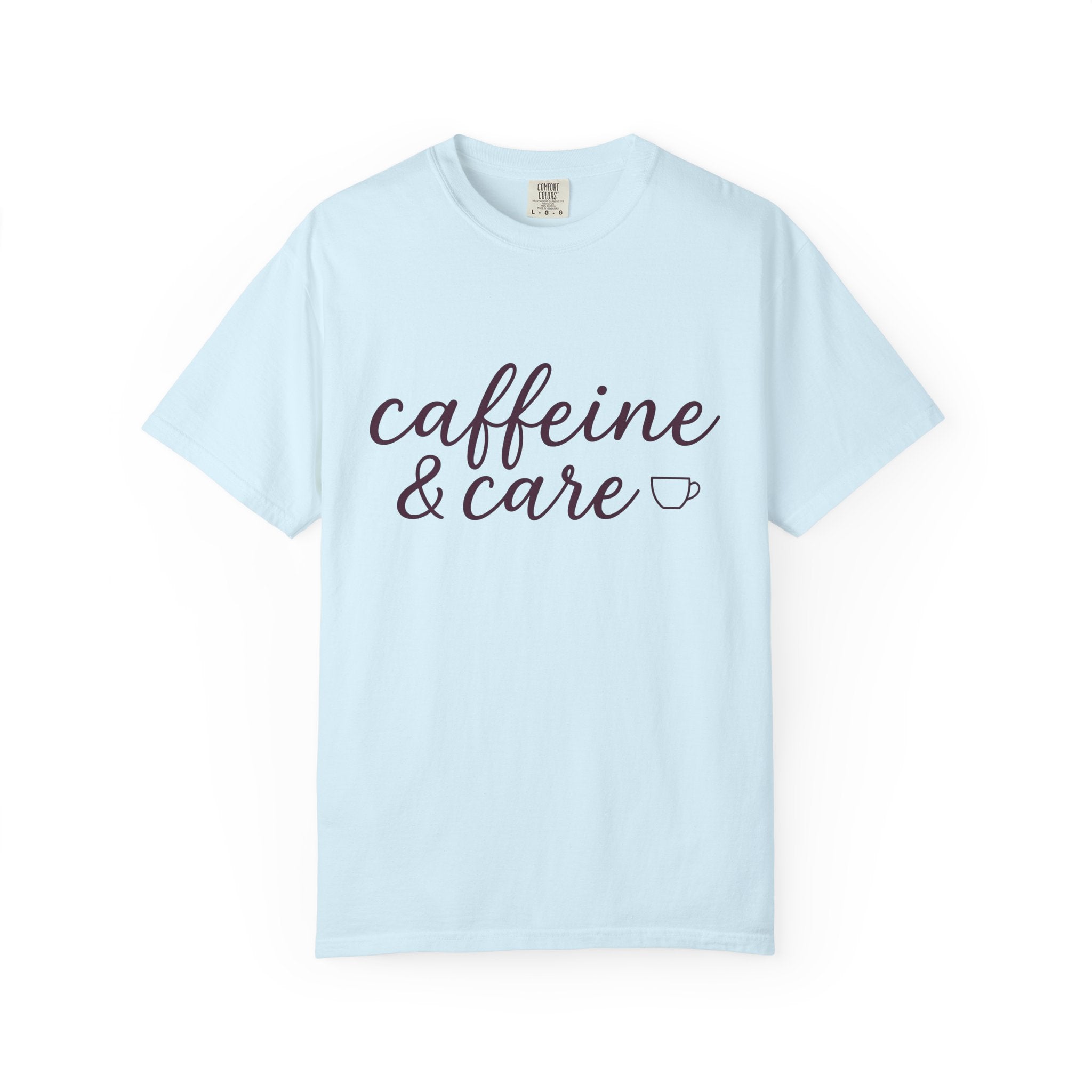 Coffee Cup Shirt Nurses Latte Gift Women Cursive Tee Mug T-Shirt Nurse Enthusiast Handwritten Tshirt Coffee Graphic Clean Comforting Tshirt